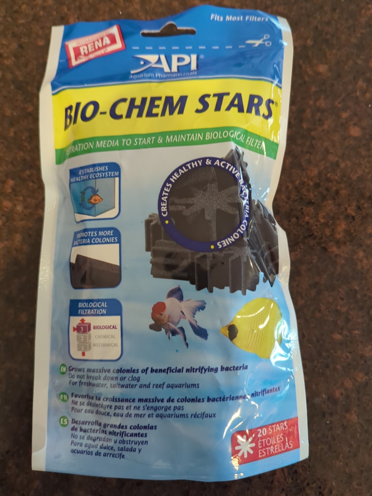 Filstar Bio-Chem Stars 20 Ct. Fine Pore Biological Filter Media Fits All Filstar