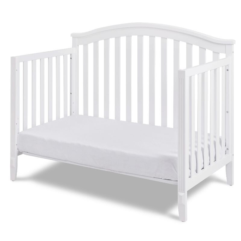 AFG Baby Furniture Kali II 4-in-1 Convertible Crib with Toddler Guardrail White
