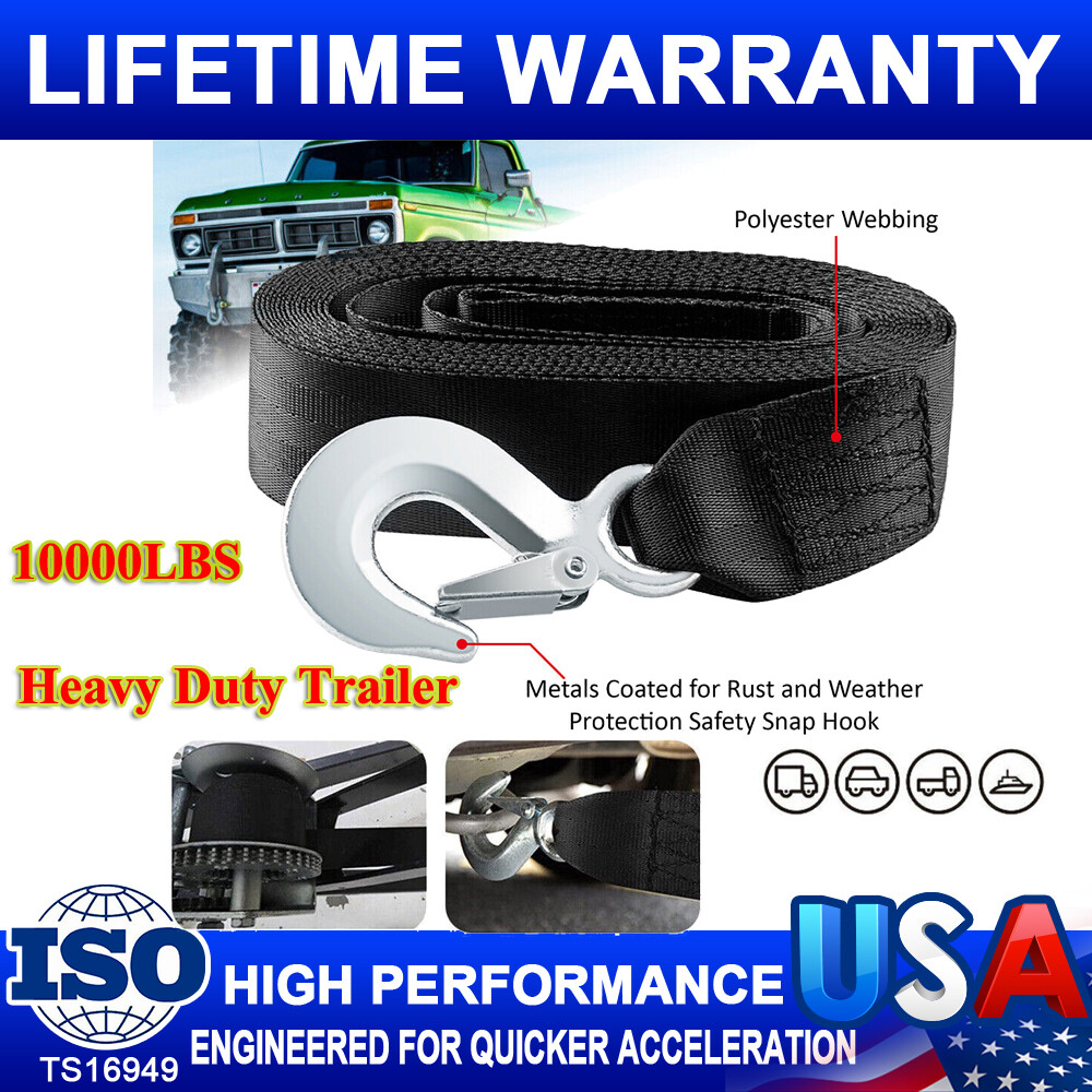 Heavy Duty Boat Trailer Hand Winch Strap Replacement 6M x 50MM Up to 10000LBS US