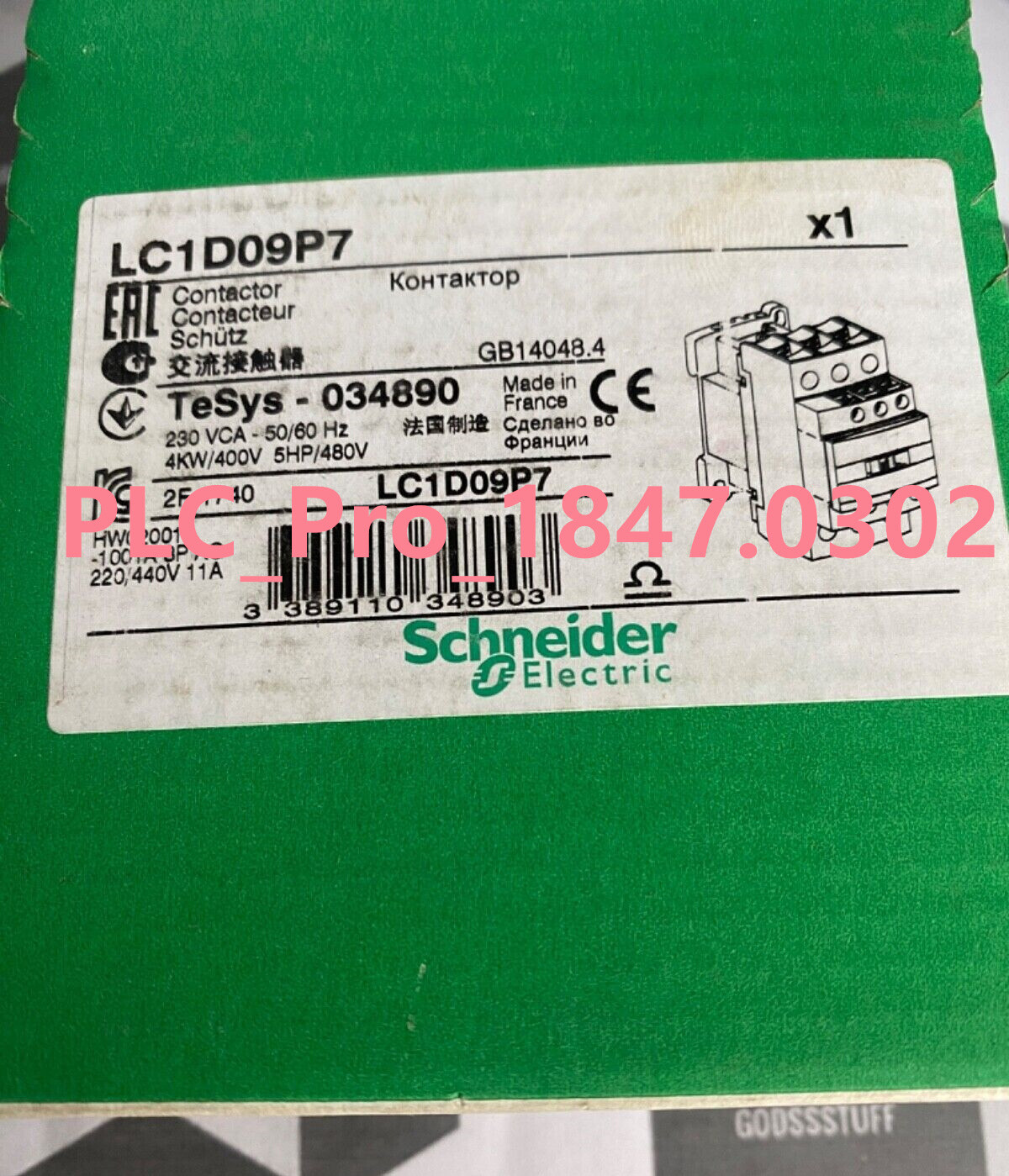 LC1D09P7 1PCS NEW Schneider LC1D09P7 Contactorsr AC230V  Fast delivery