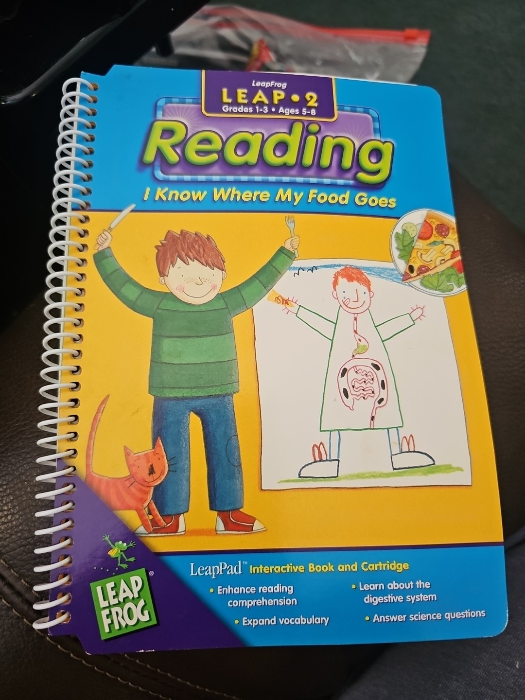 LeapFrog LeapPad Game I Know Where My Food Goes - Book & Cartridge