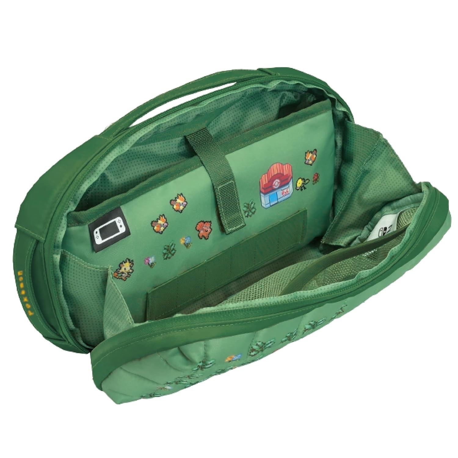 HORI Puff Pouch (Pokemon Pixel Green) for Nintendo Switch 2/OLED/Base Model Case