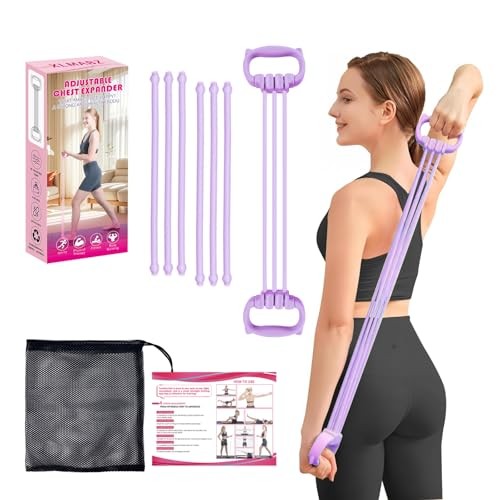 6 Gear Adjustable Resistance Bands, Fitness Resistance Bands Exercise Purple