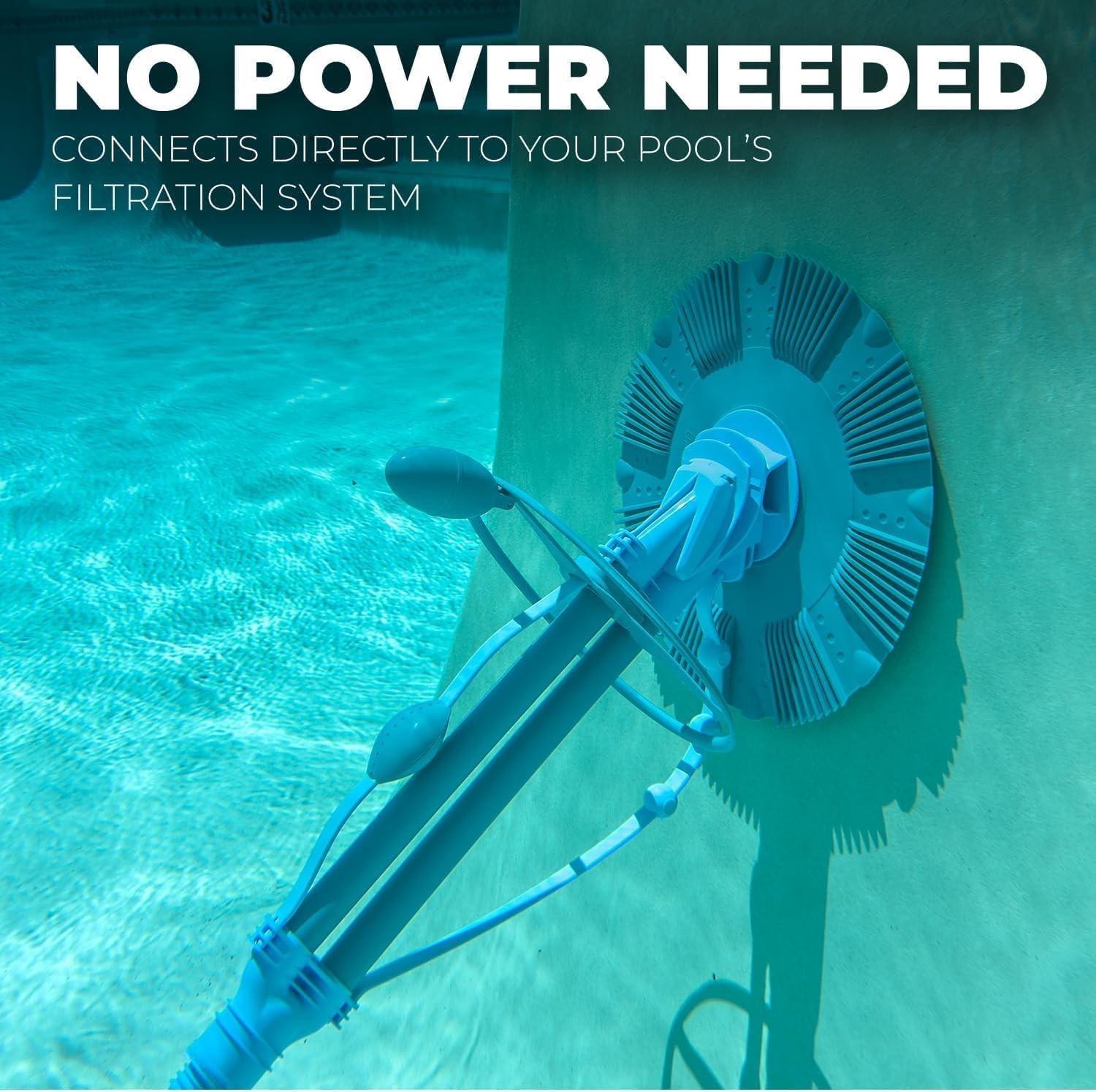 Automatic Suction-Side Pool Vacuum Cleaner, Wall-Climbing for Inground Pools