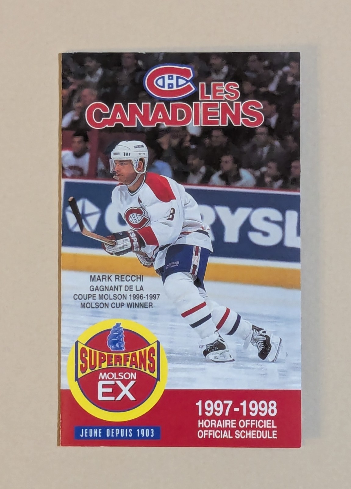 1997-98 Montreal Canadiens Hockey Pocket Schedule NHL  🏒🥅