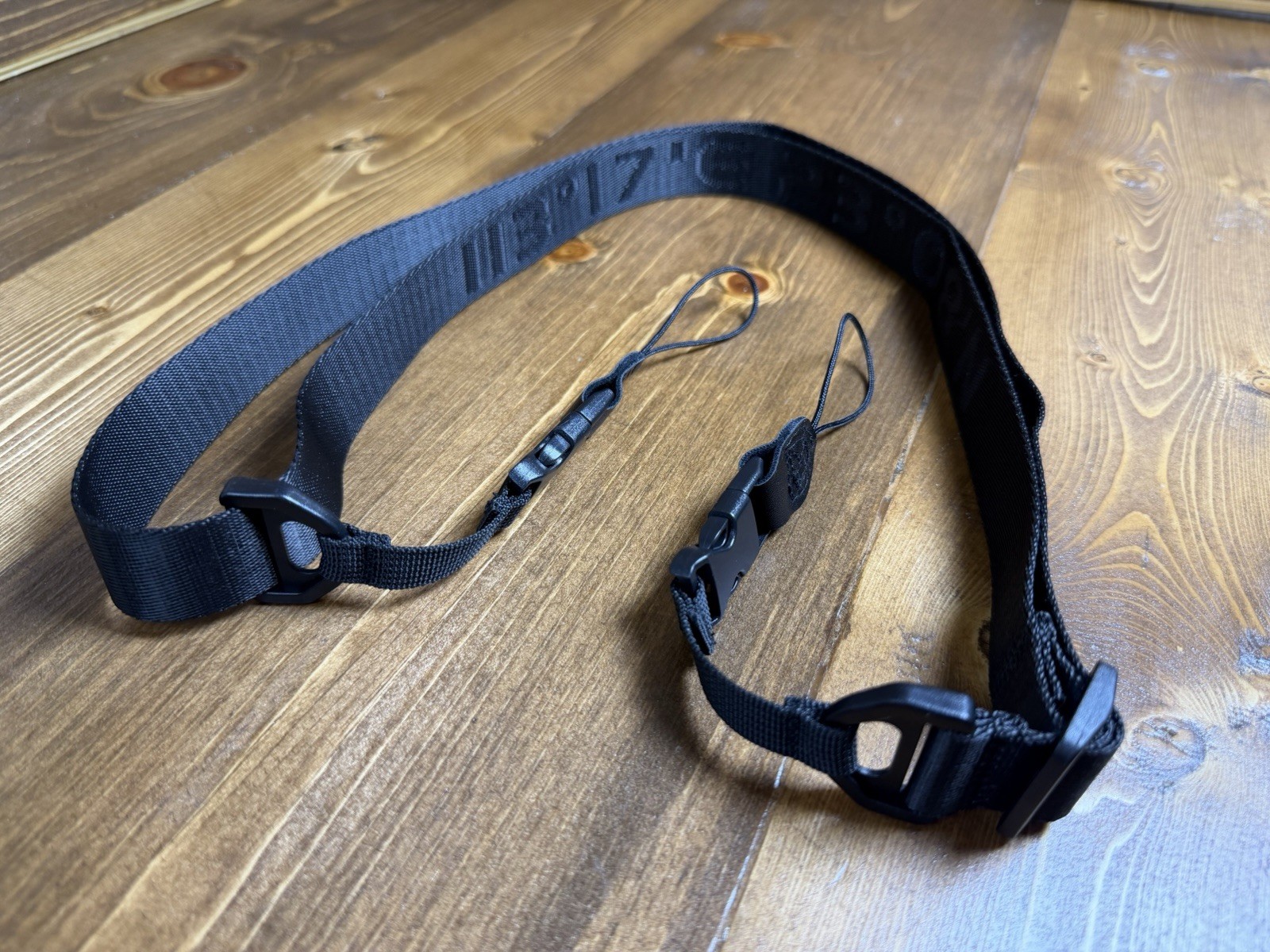 Latitude And Longitude Branded Adjustable Camera Strap With Quick Release Black