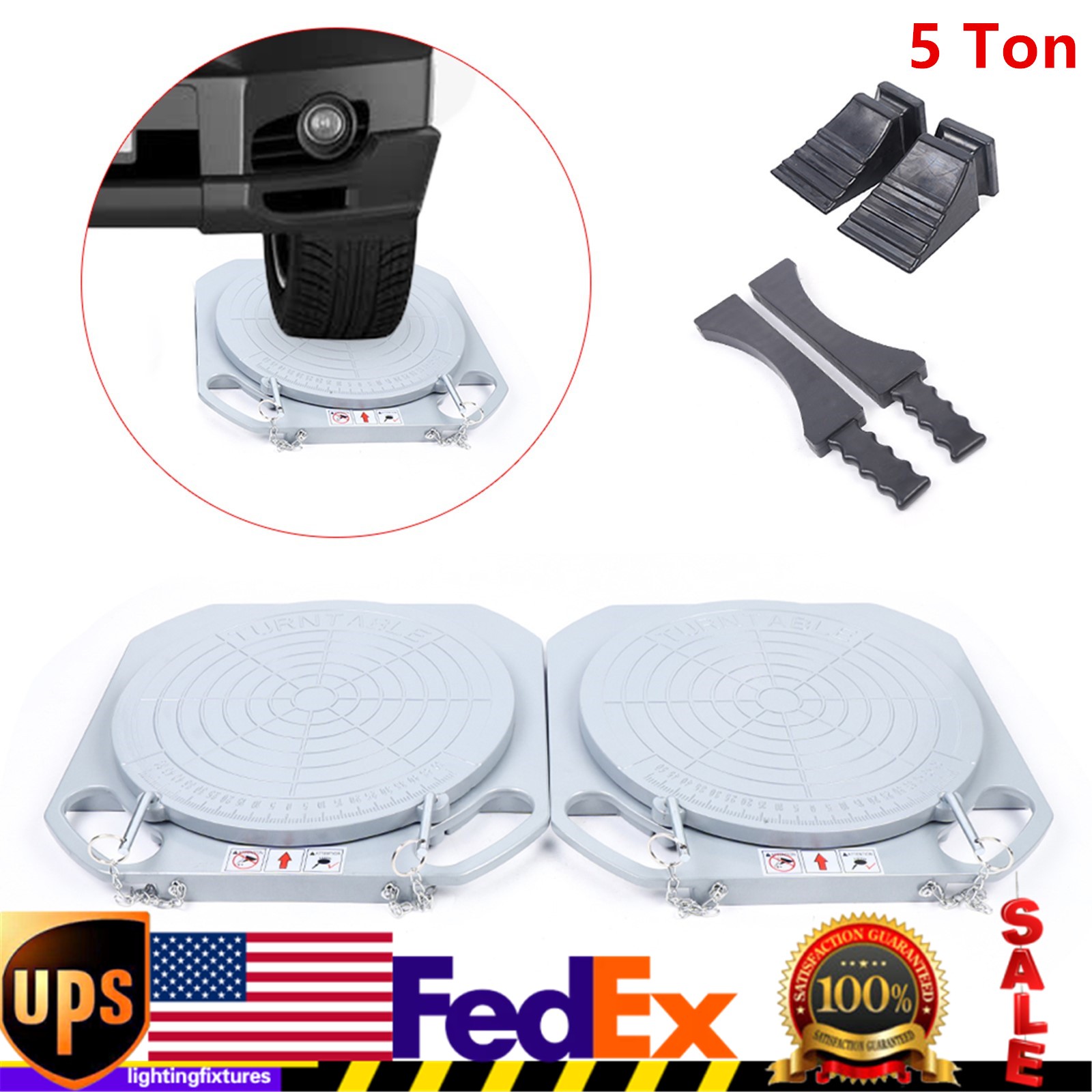 2 Pack Wheel Alignment Turntable Turn Plates 360 Rotating Turn Plate 1 Pair USA