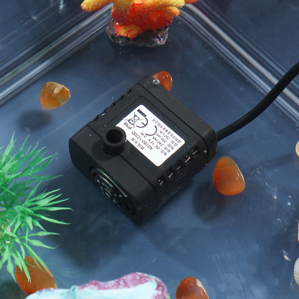 12 V250L/H Water Pump Aquarium Mini Submersible Battery Powered Portable