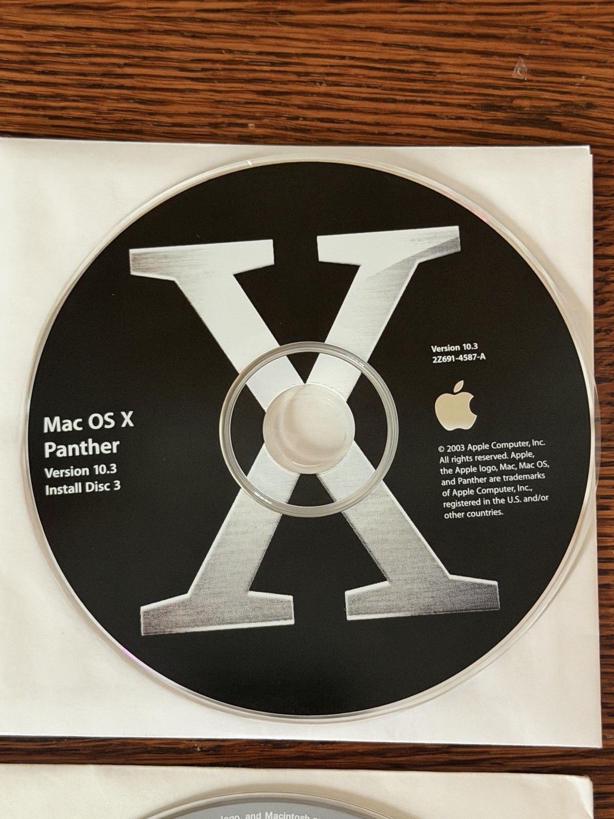 Apple Mac OS X Panther 10.3 Retail Box w/ 3 CDs Xcode Developer Tools iLife ’04