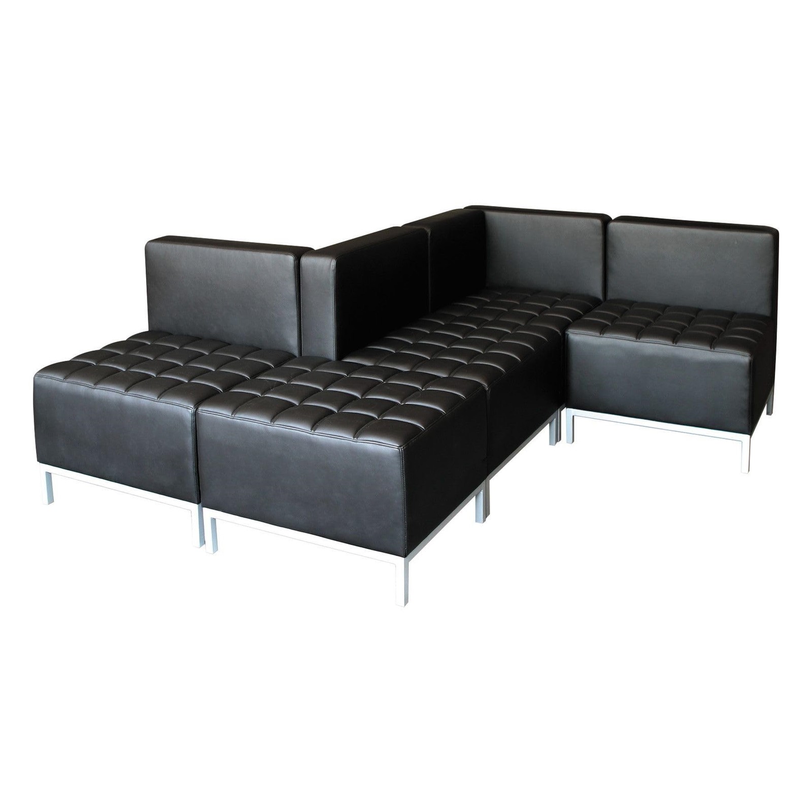 Alera QUB Series Ottoman 26.38" x 21.5" x 17.5" Black ALEQB8216