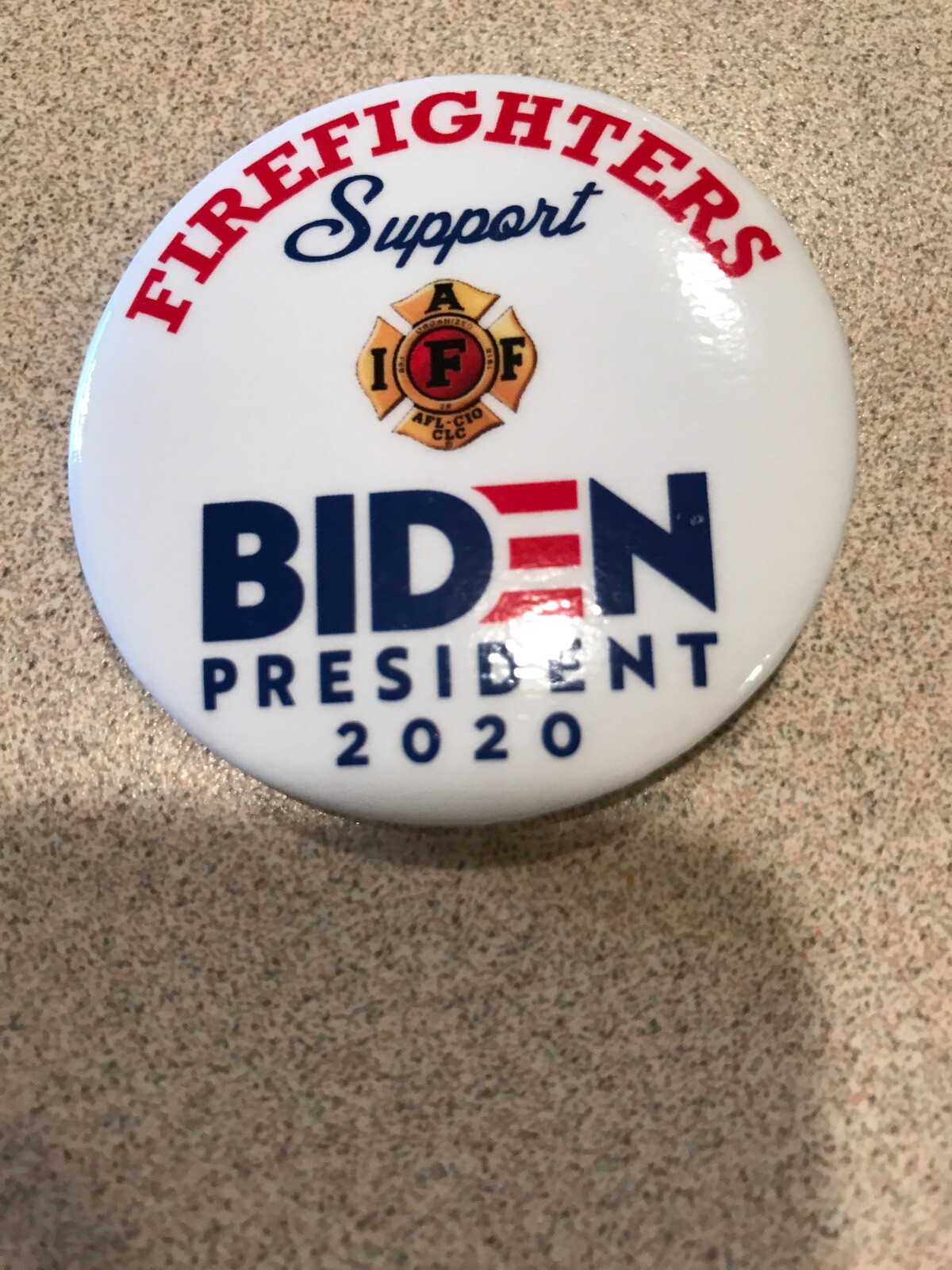 Joe Biden Firefighters Support Presidential 2020 Political Campaign Pinback