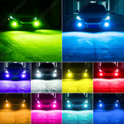 16Color RGB H11/H8/H9 LED Bulbs w/ Wireless IR Remote For Fog Light Driving Lamp