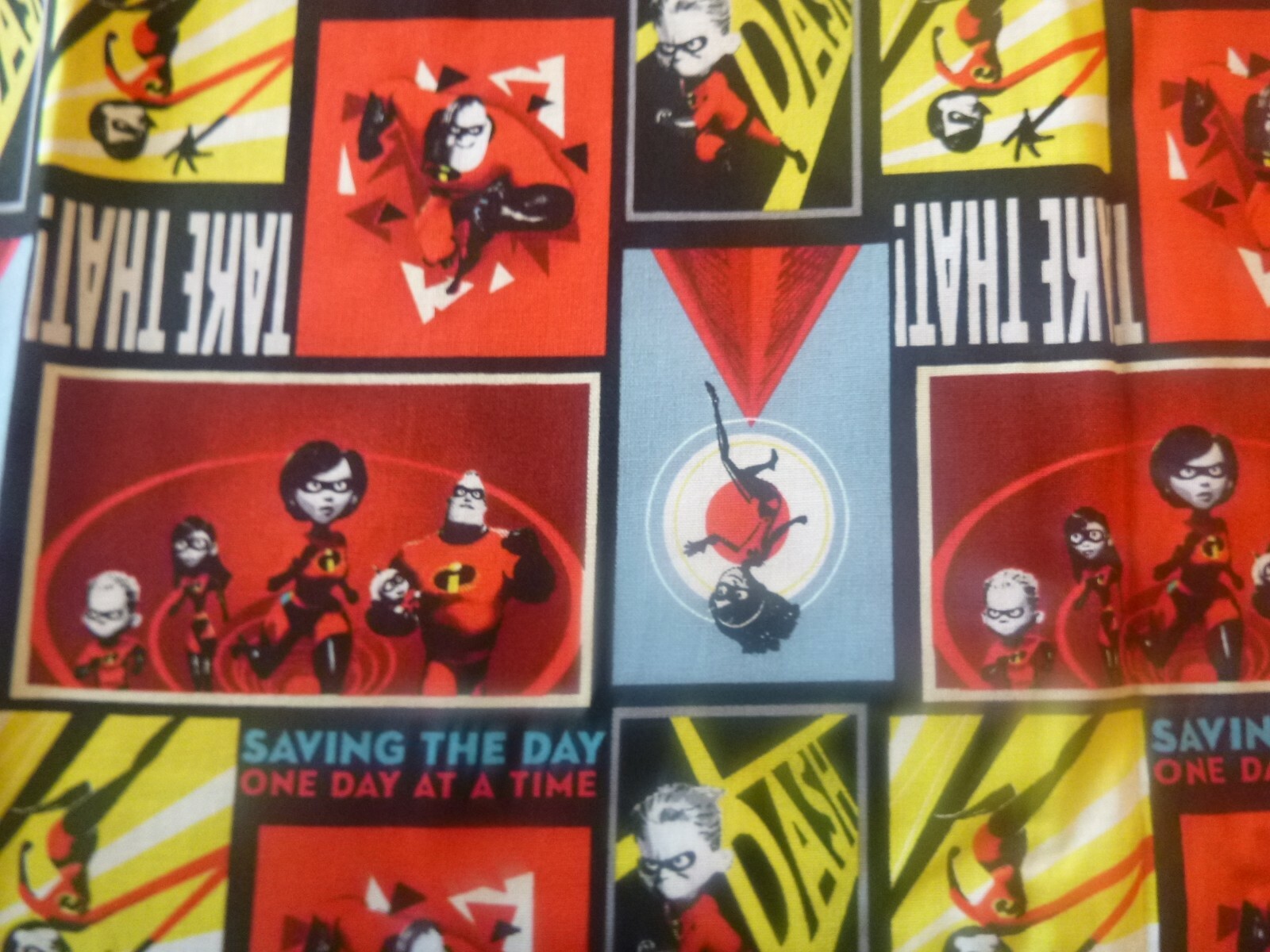 The Incredibles - Cotton Fabric a standard handcrafted pillowcase