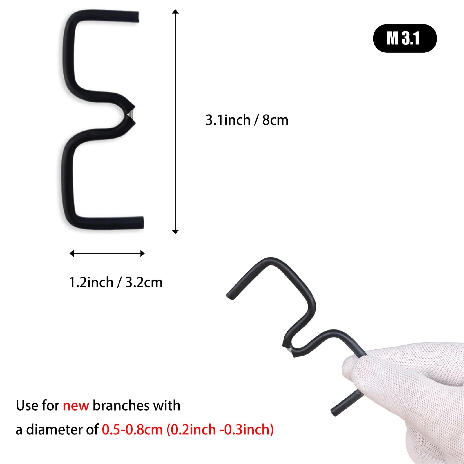 3.1 Inch Fruit Tree Limb Spreader Branch Puller Tool M3.1 Bonsai 20 PCS