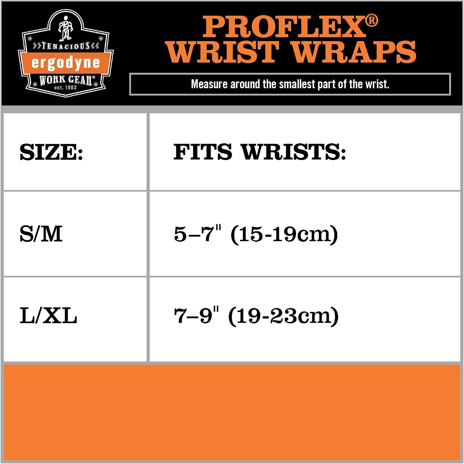 Neoprene Wrist Wrap Support - ProFlex 420 with Thumb Loop, Black, Large/X-Large