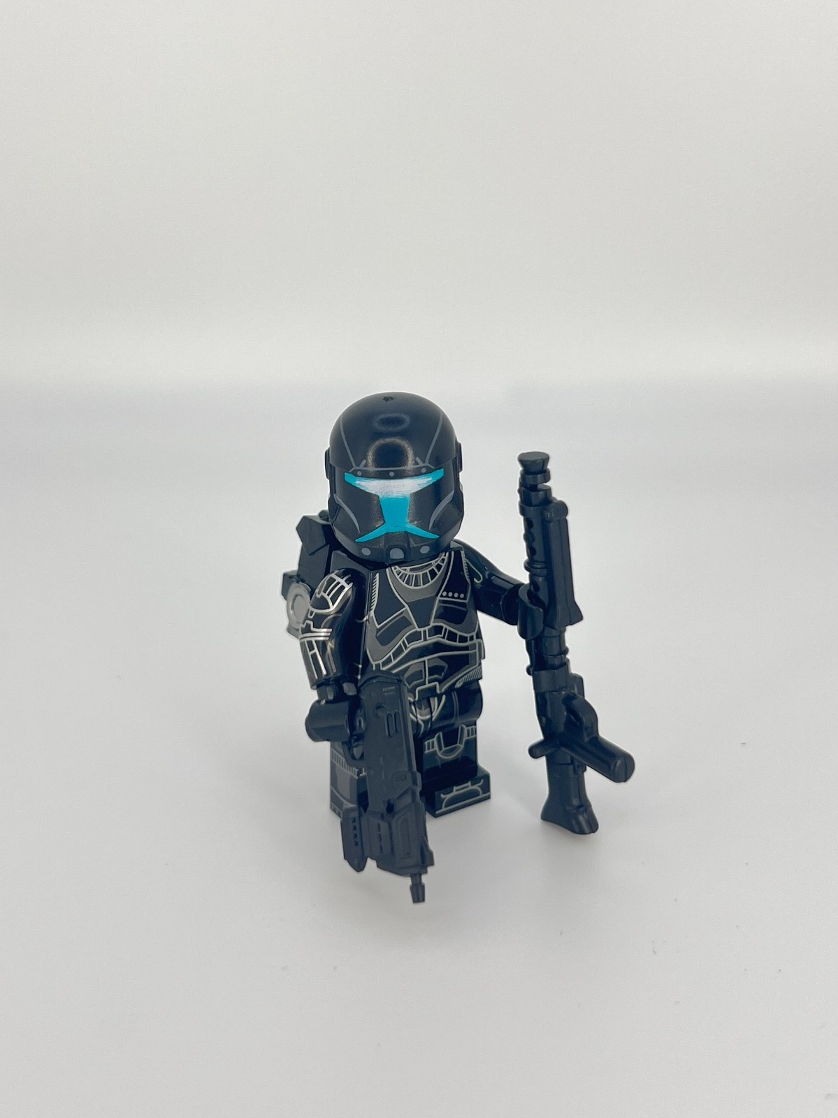 Omega Clone Commando Black Dark Armour Star Wars Custom Minifigure