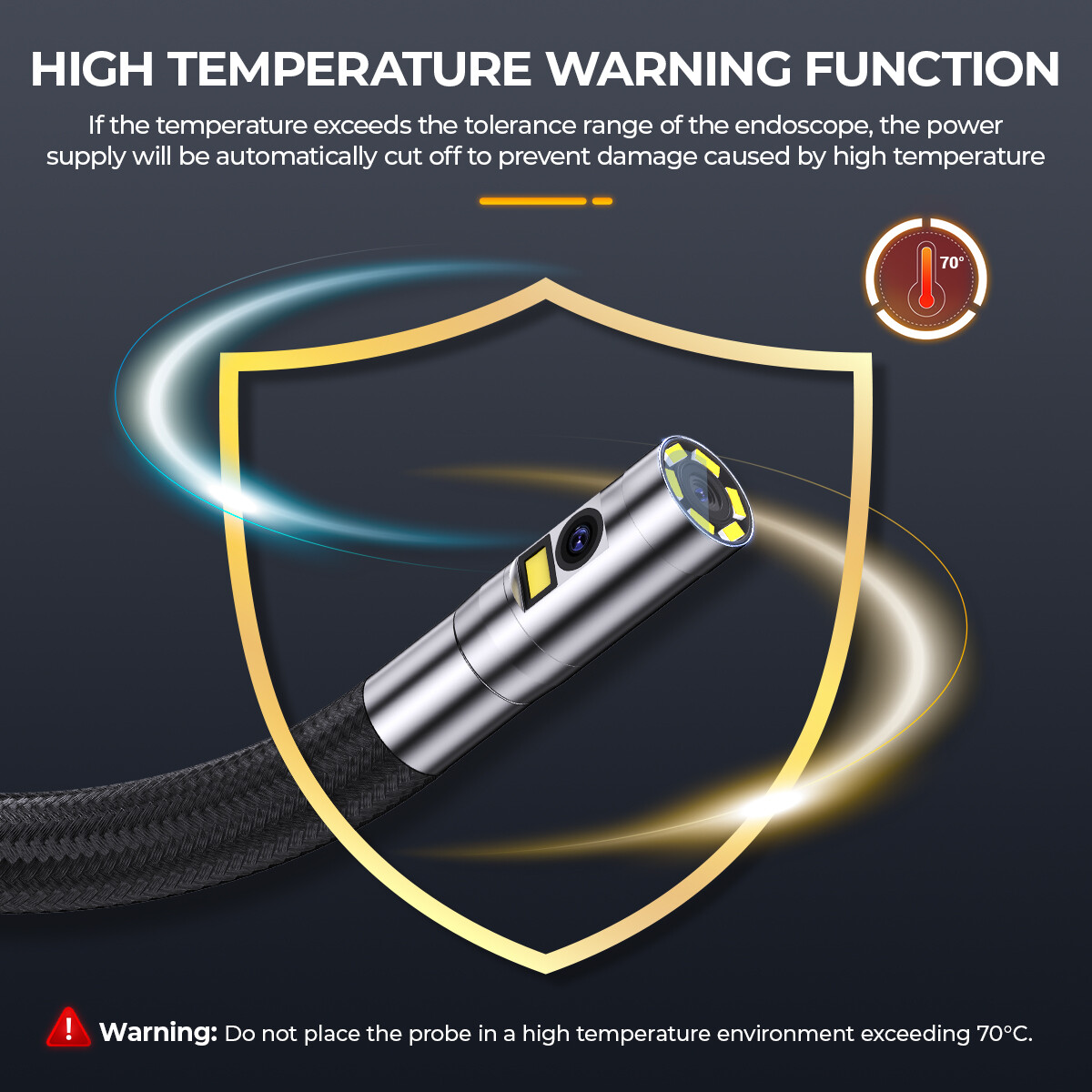 ANCEL AN302 6.5mm Two-Way Articulating Borescope Endoscope Camera for Inspection