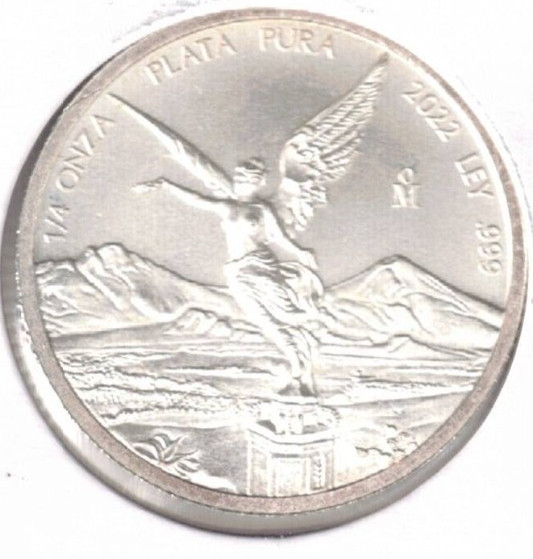 2022 Mexico Uncirculated 1/4 ONZA (1/4 Troy Ounce of Silver!