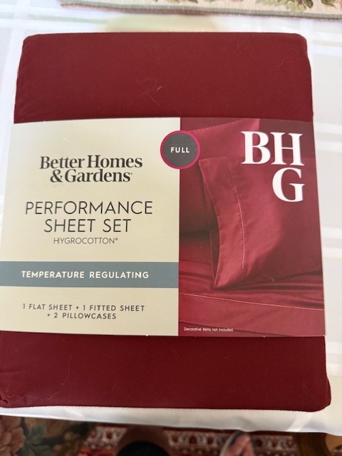 Better Homes & Gardens 4-Piece Deep Redwood Cotton Sateen Bed Sheet Set, Full