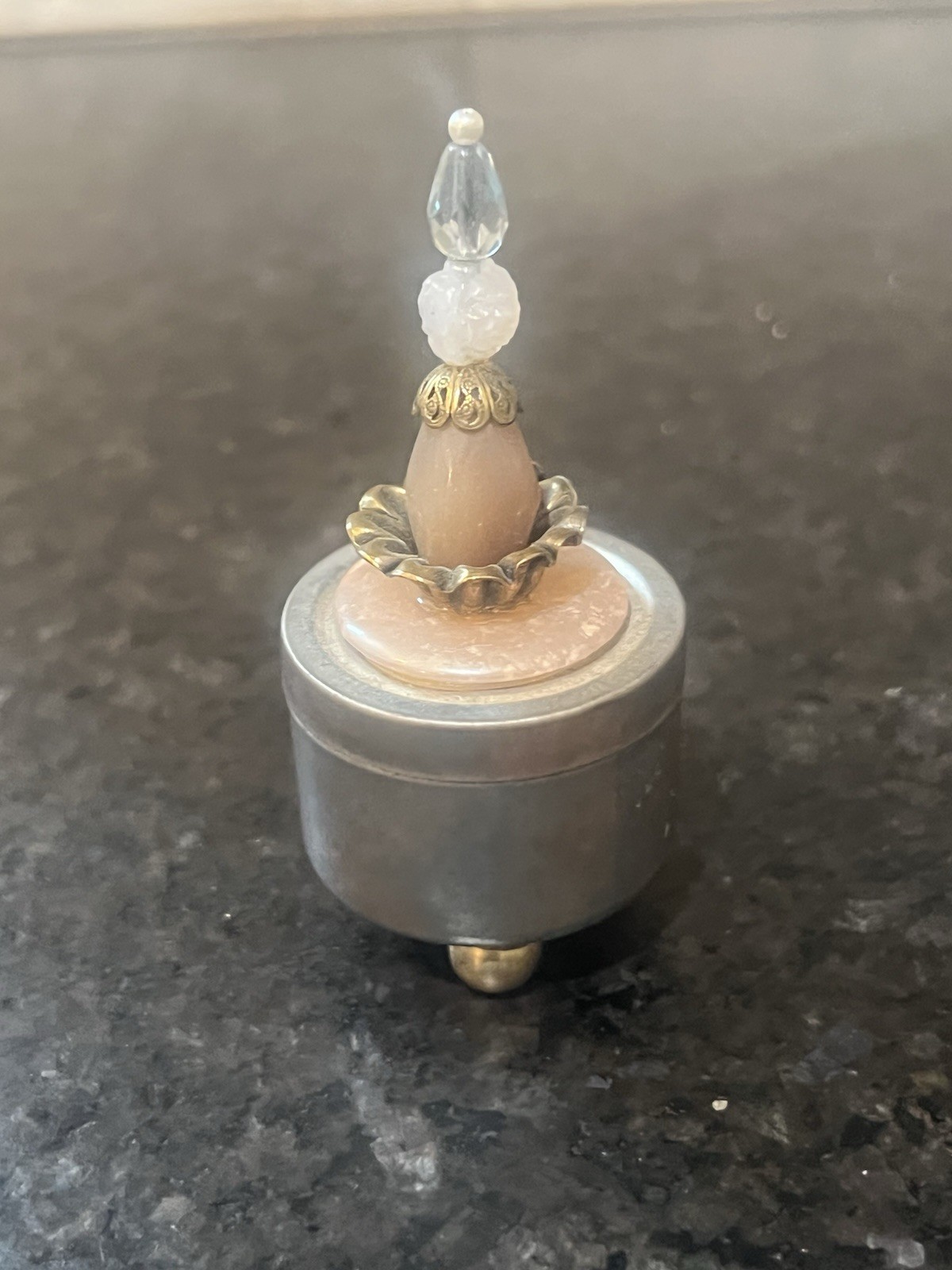 AMR Stone Stash Box Round Trinket Box