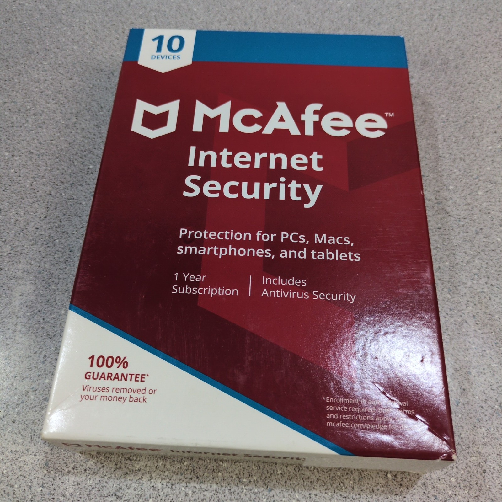 New McAfee Internet Security 10 Devices 1 Year Subscription & Antivirus Security