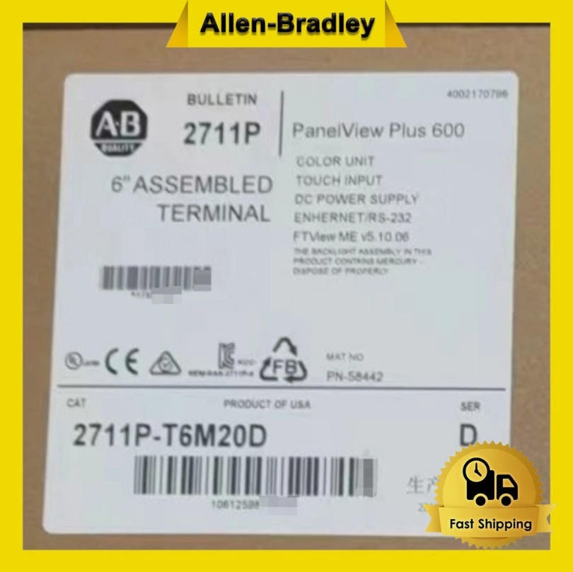 BRAND NEW AB 2711P-T6M20D Touchpad Touch Screen PanelView Plus 600