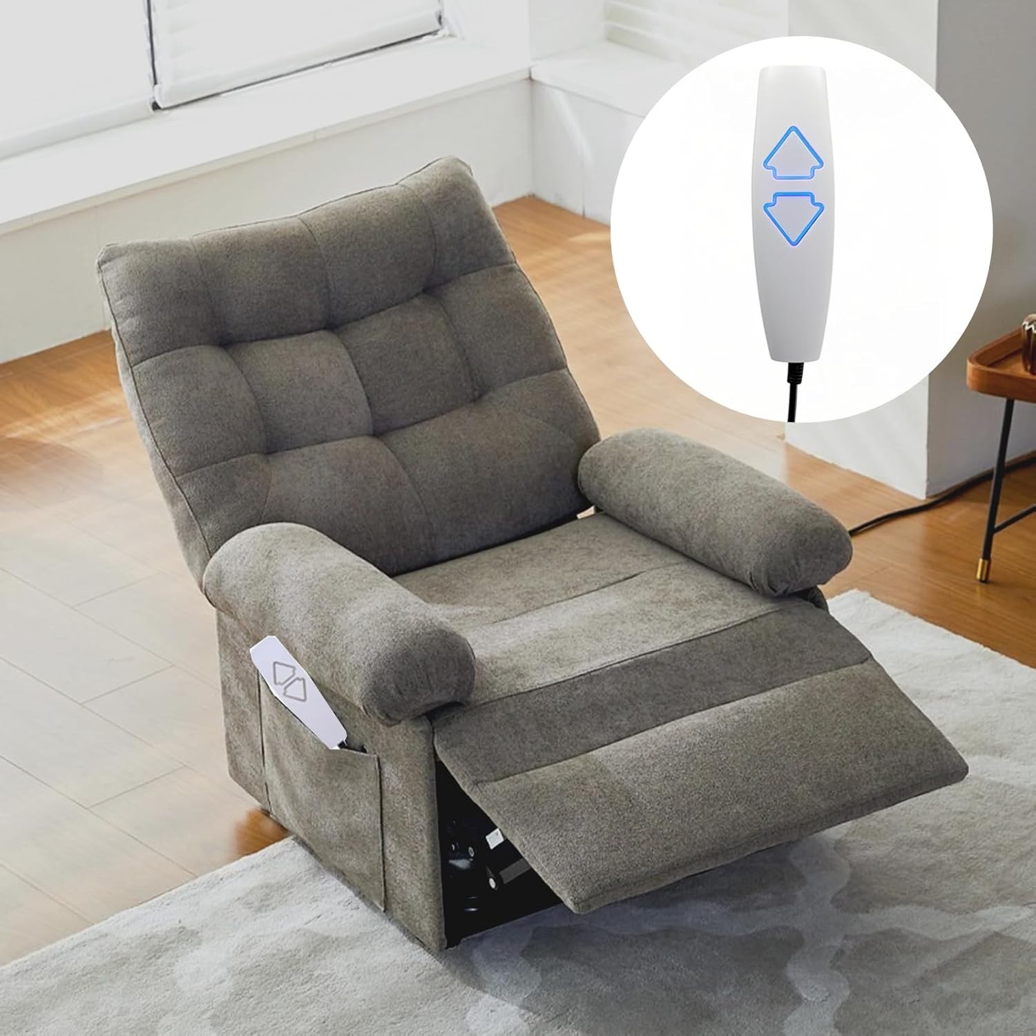 Lift Chair Remote Replacement, 5 Pin 2 Lighted Button Hand Control with 6Ft