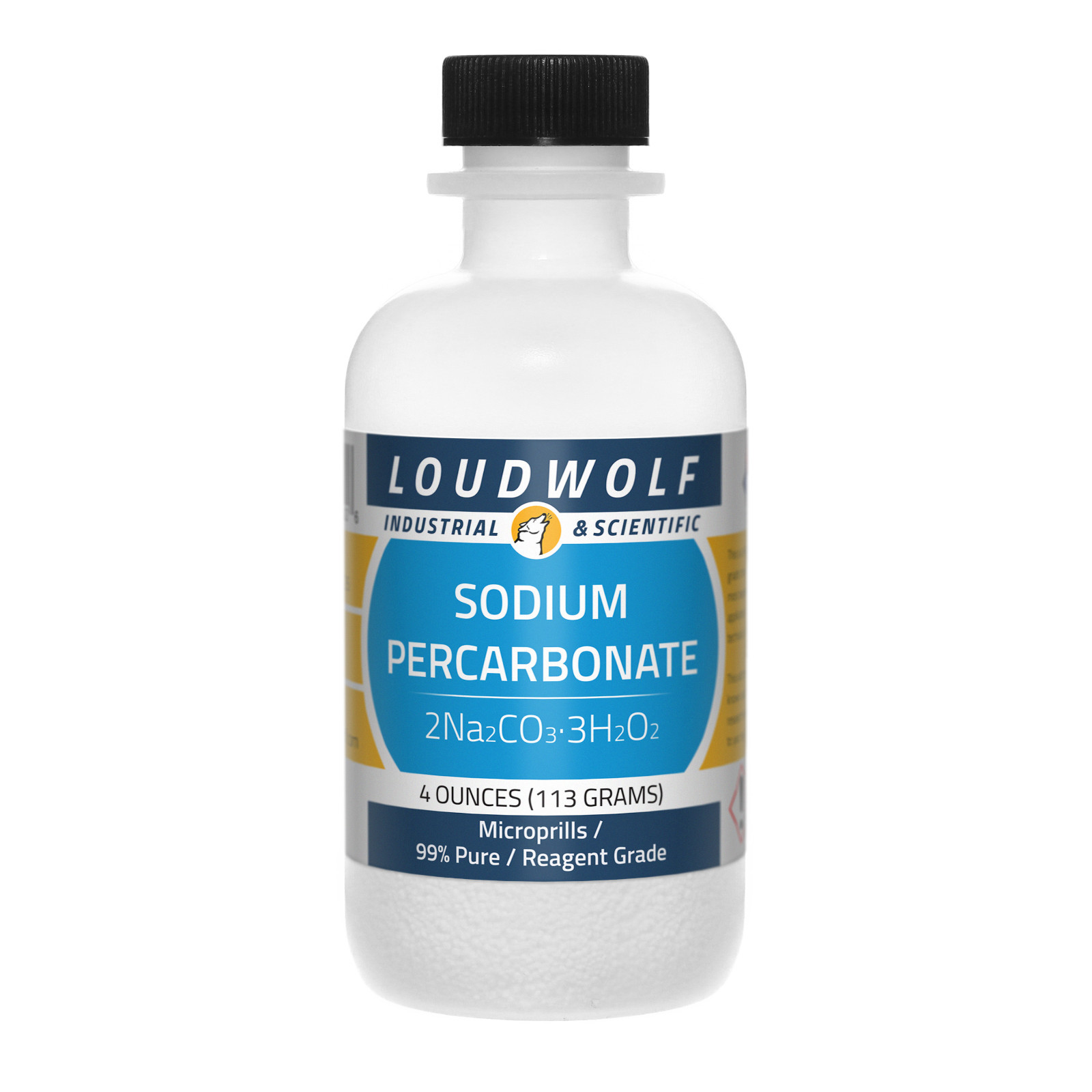 Sodium Percarbonate, 4oz, Reagent Grade 99% Pure, Sturdy Bottle SHIPS SAME DAY
