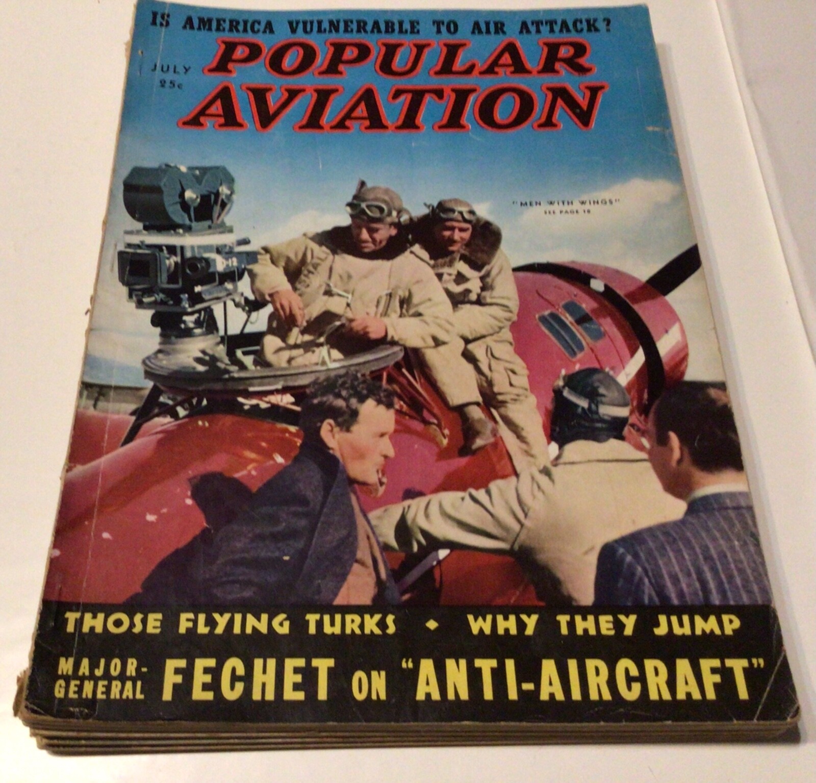 Popular Aviation Magazine Lot 1937 - 1939 Vivid Colors 8 Issues