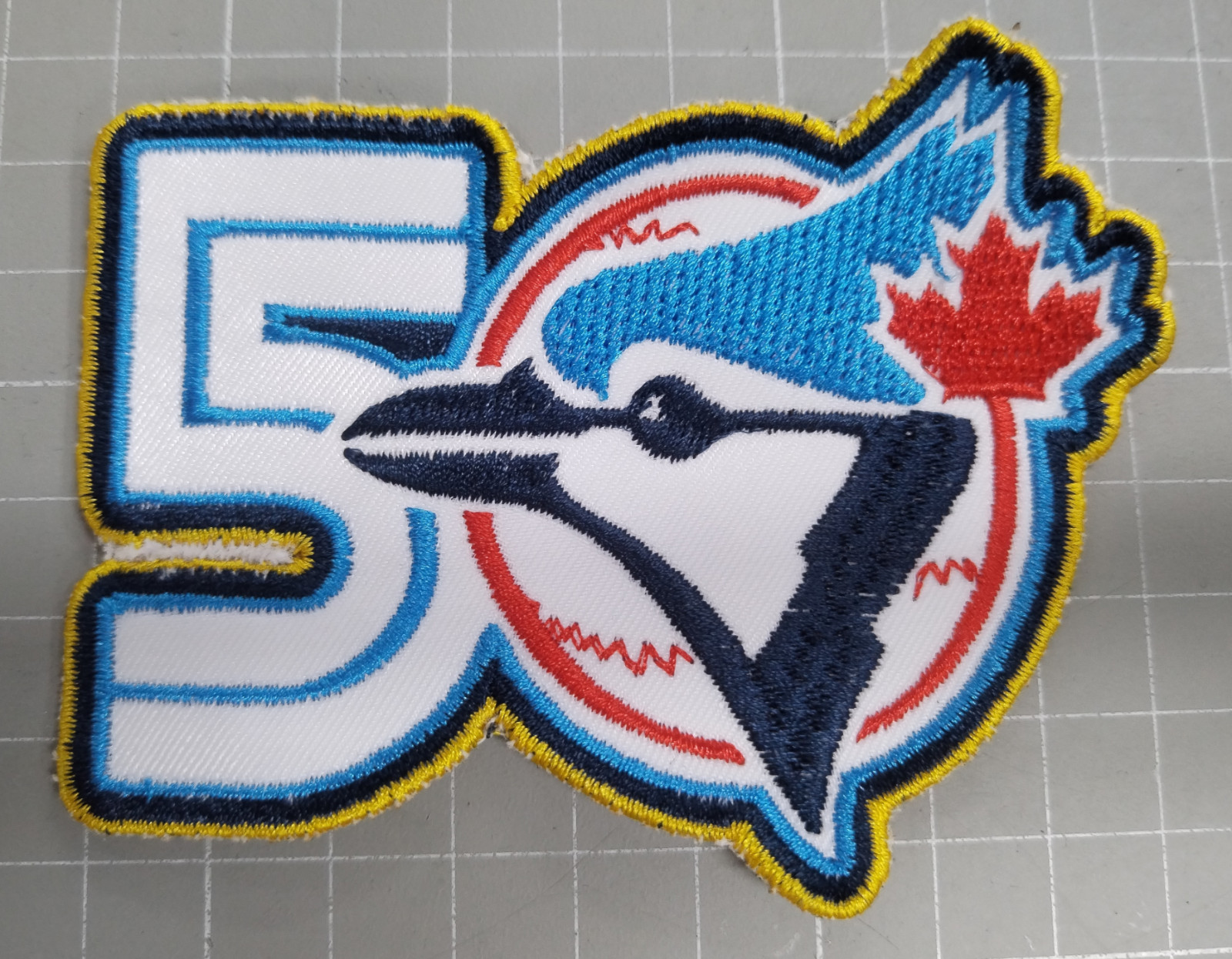 Toronto Blue Jays 50th Season Years Anniversary Sew-On Embroidery Patch MLB
