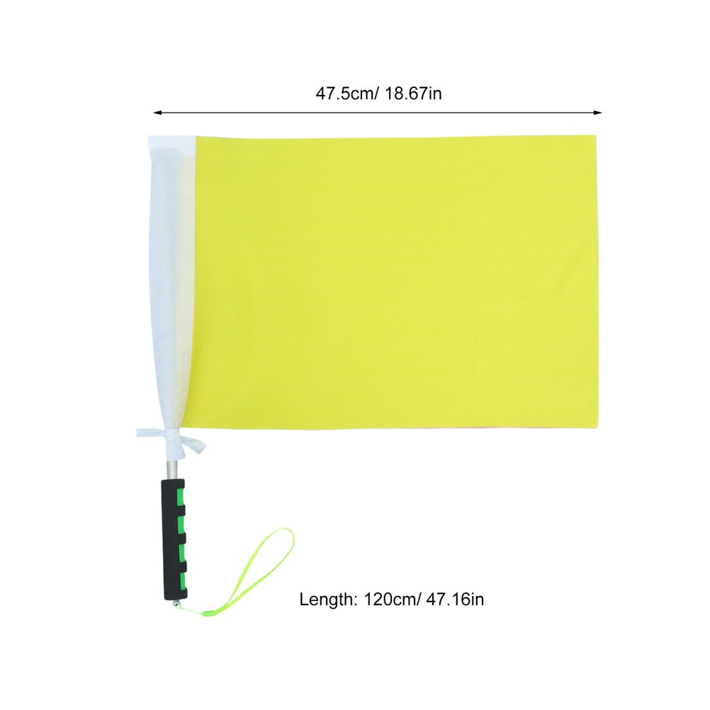 Soccer Referee Flags: Penalty Signal Flags with Comfortable Sponge Handle &