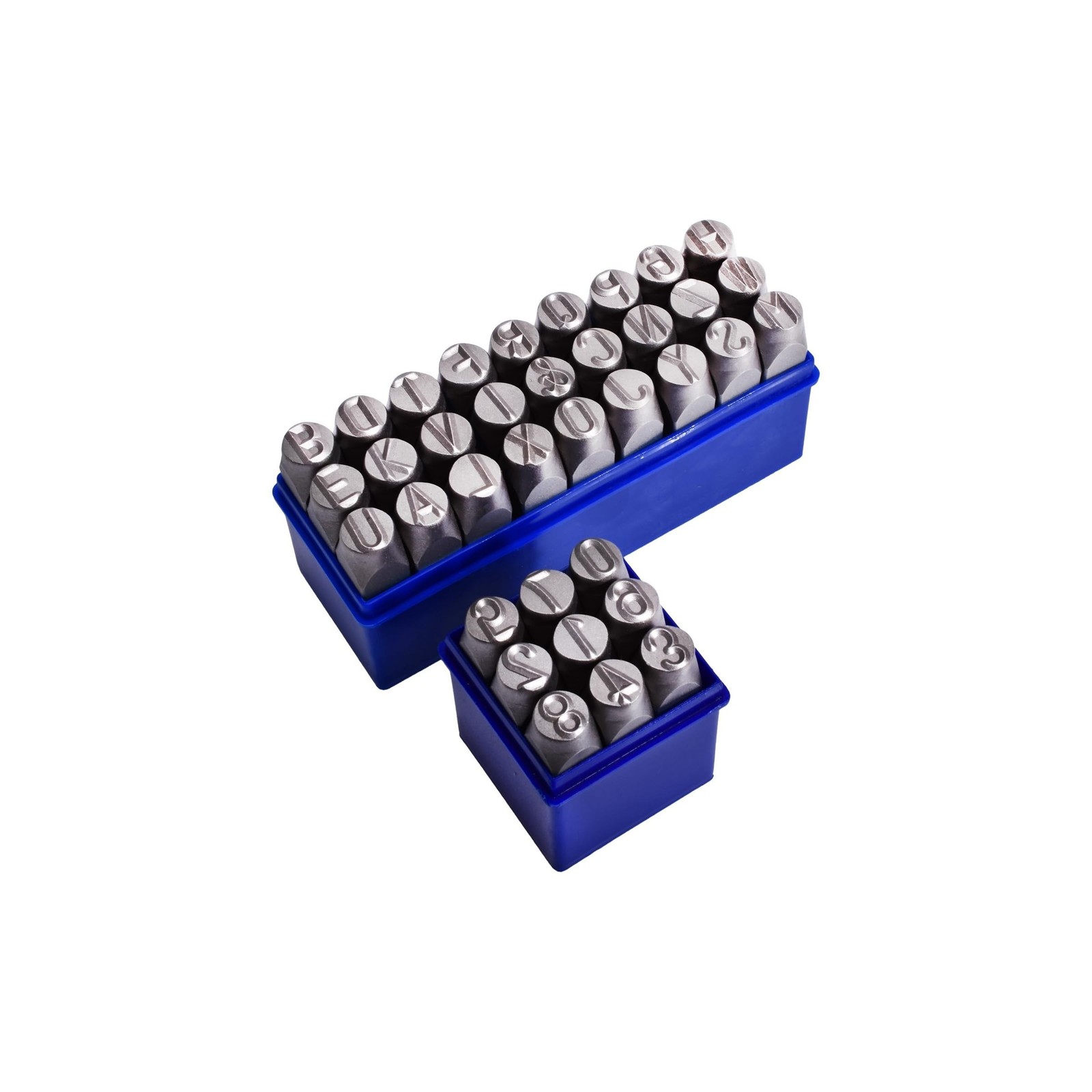 Skweawert Number and Letter Stamp Set, 1/2"(12.5mm) Spring Steels Stamping Ki...