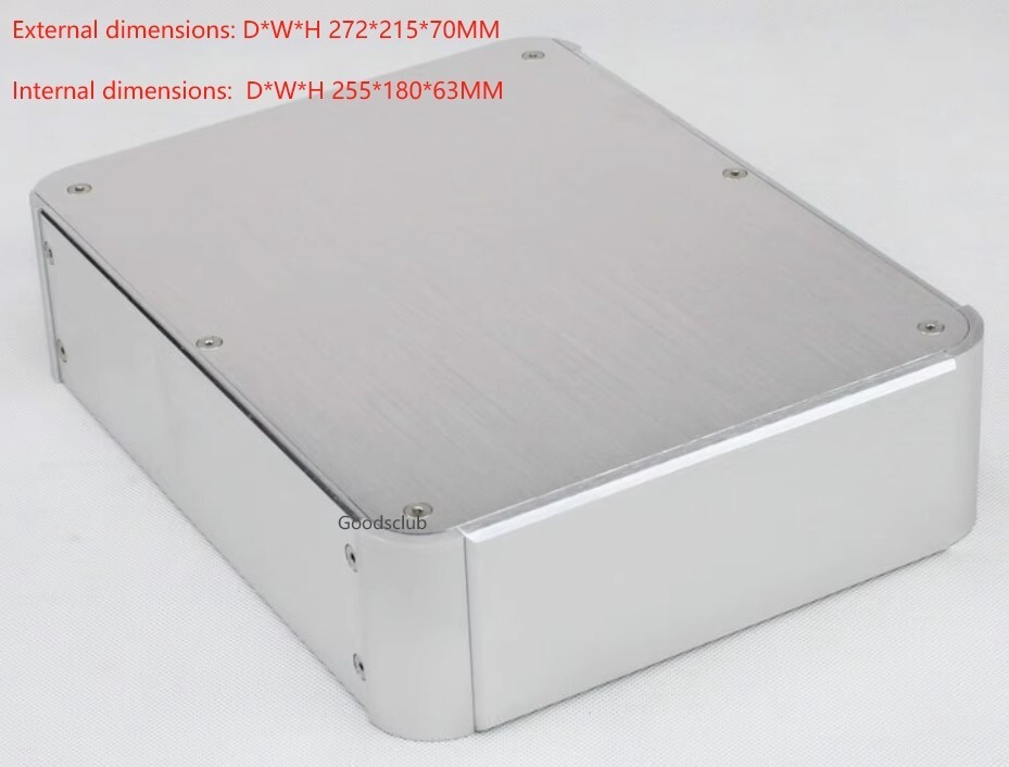 Power Amplifier Chassis DIY Full Aluminum Case DAC AMP Shell Size 272*215*70MM