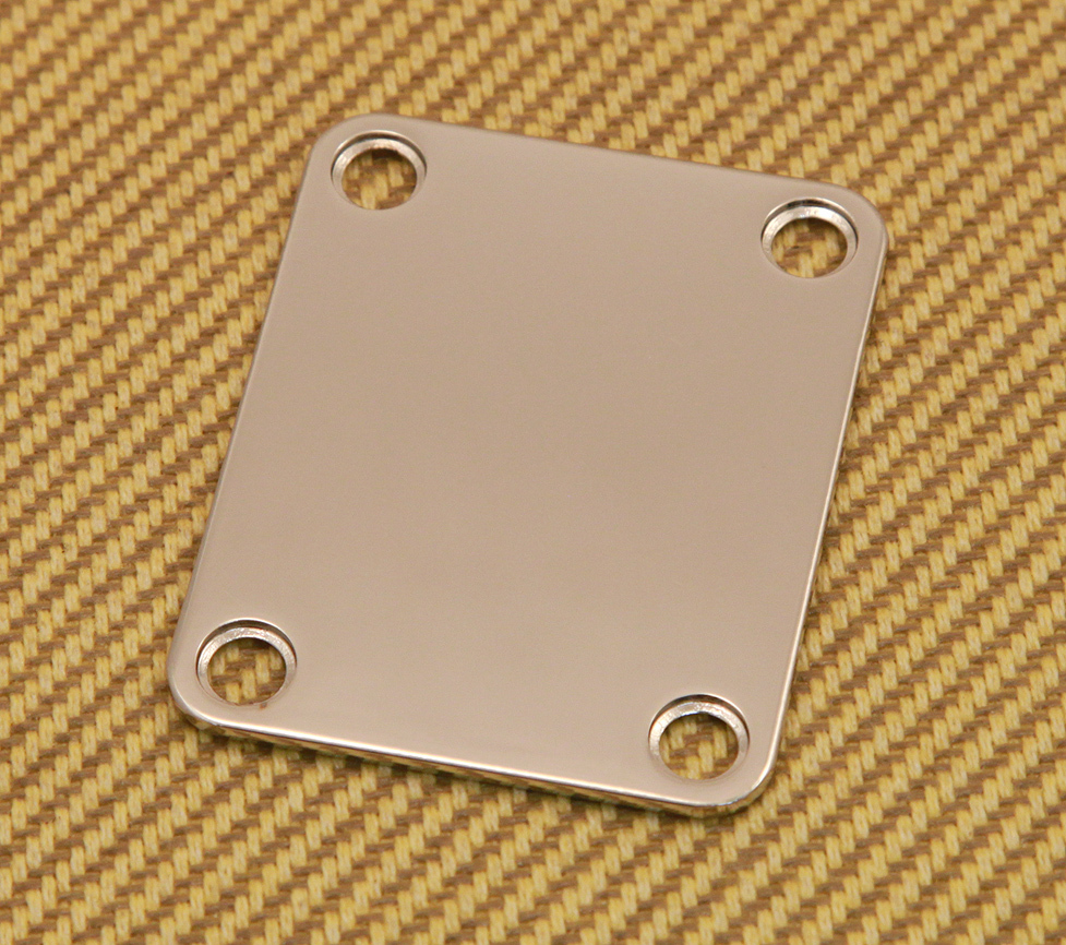 ENP4-N Nickel Standard 4-Bolt Neck Plate w/ Screws For Fender Guitar & Bass
