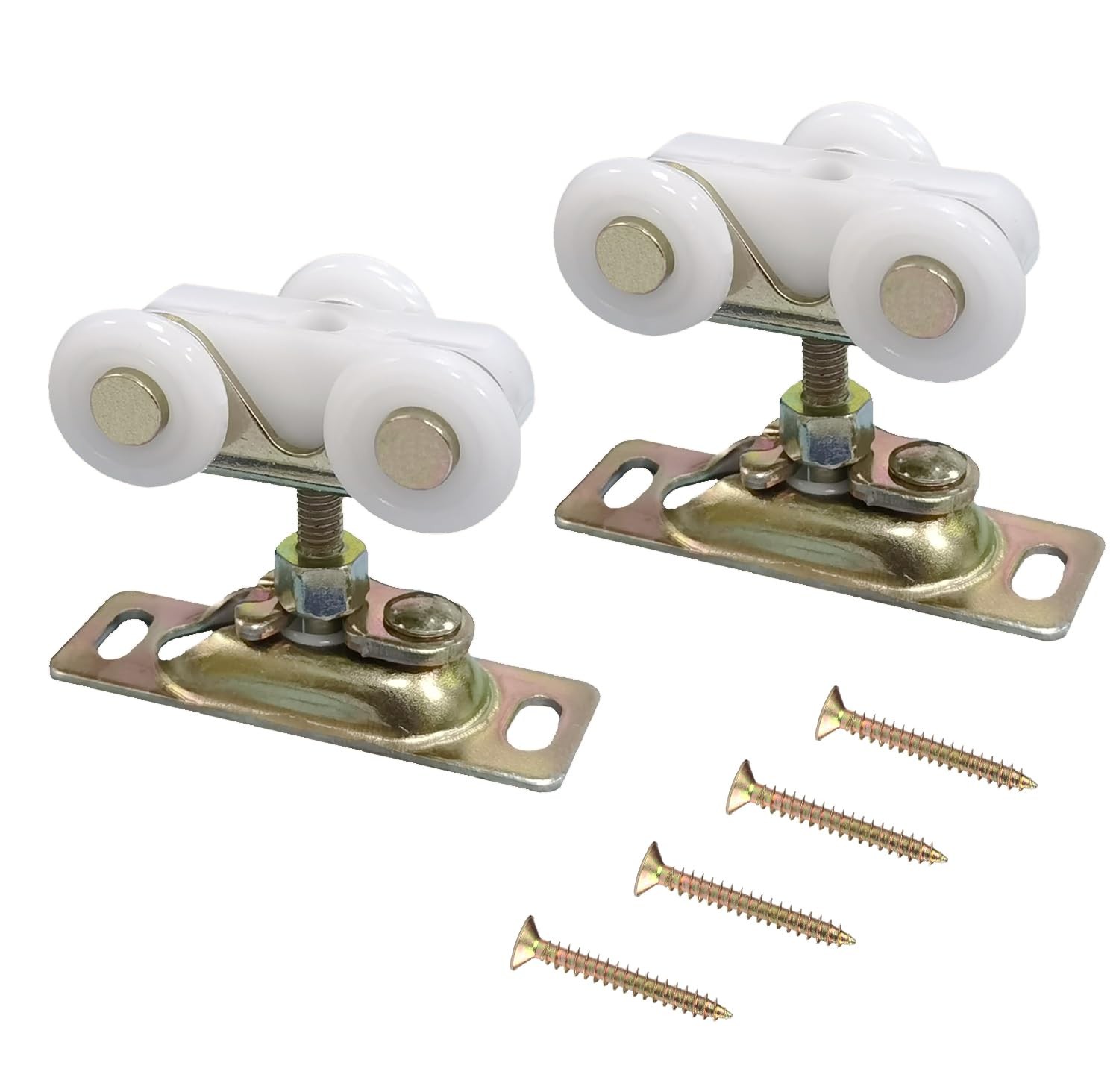 3/4 Inch Sliding Pocket Door Rollers Assembly, Inch, Zinc