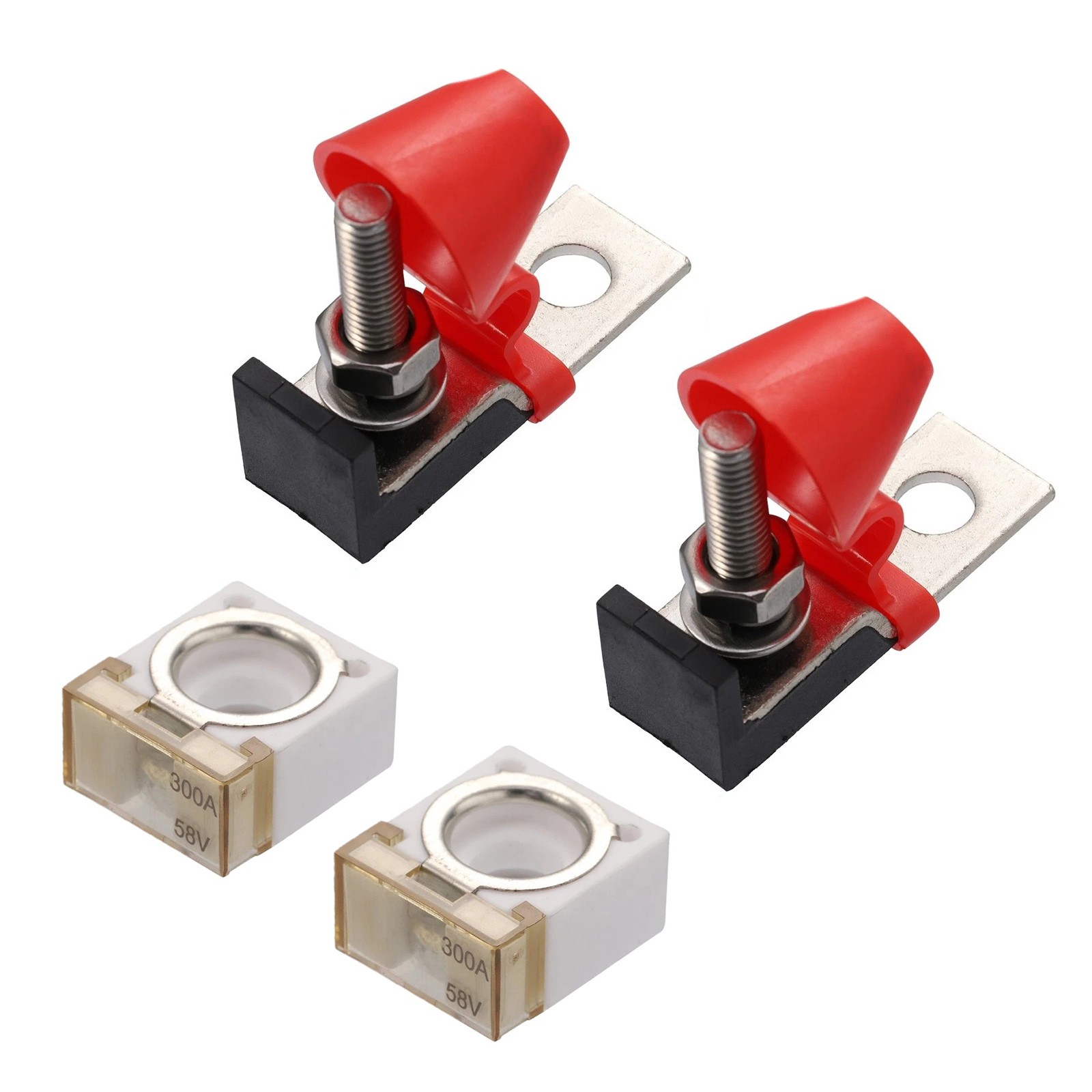Boat Electrical System 2Pcs 300A Battery Fuse Terminal Block Kit Installation