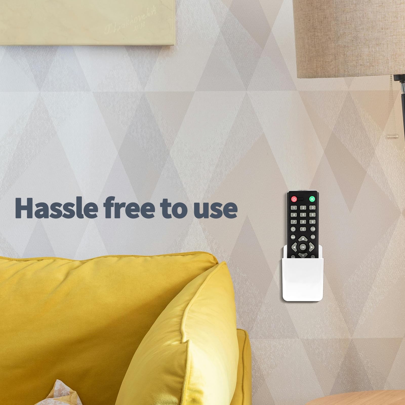 2 Pack Self Adhesive Remote Control Wall Mount Holder Storage Organizer