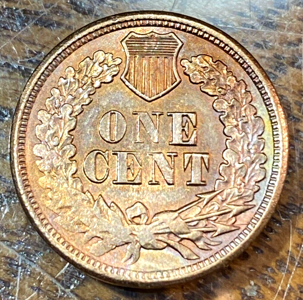 1863 Indian Cent Flashy Original AU/Unc. Full Mint Luster CHRC