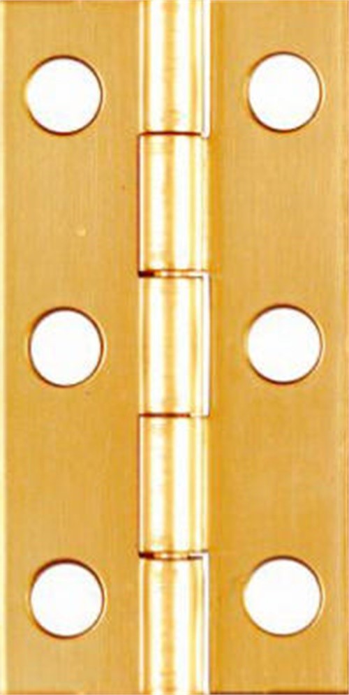 National Hardware 2 in. L Solid Brass Narrow Hinge 1 pk (Pack of 5)
