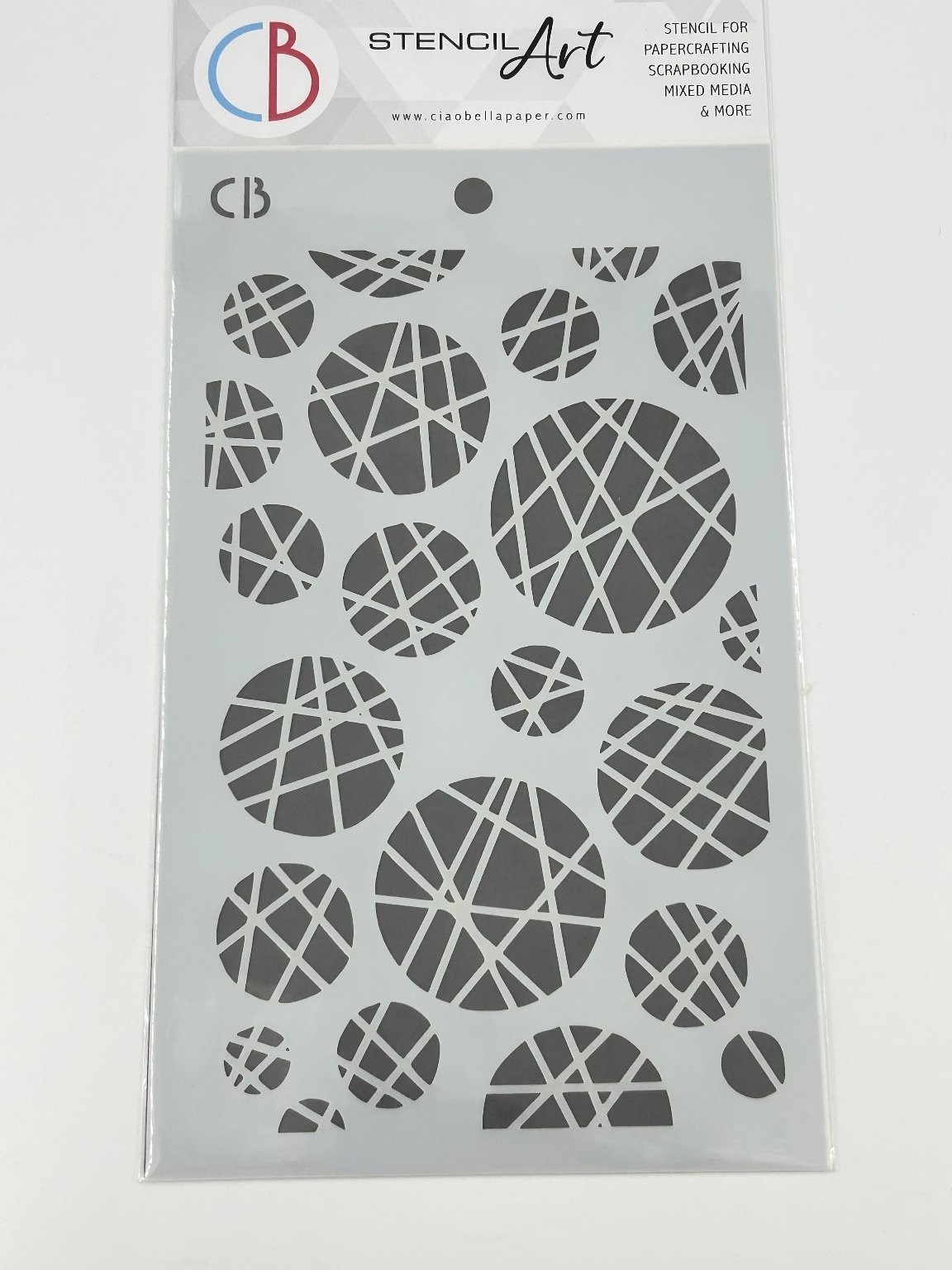 Ciao Bella STENCIL Art Dots & Stripes MS006 Scrapbooking Stencil