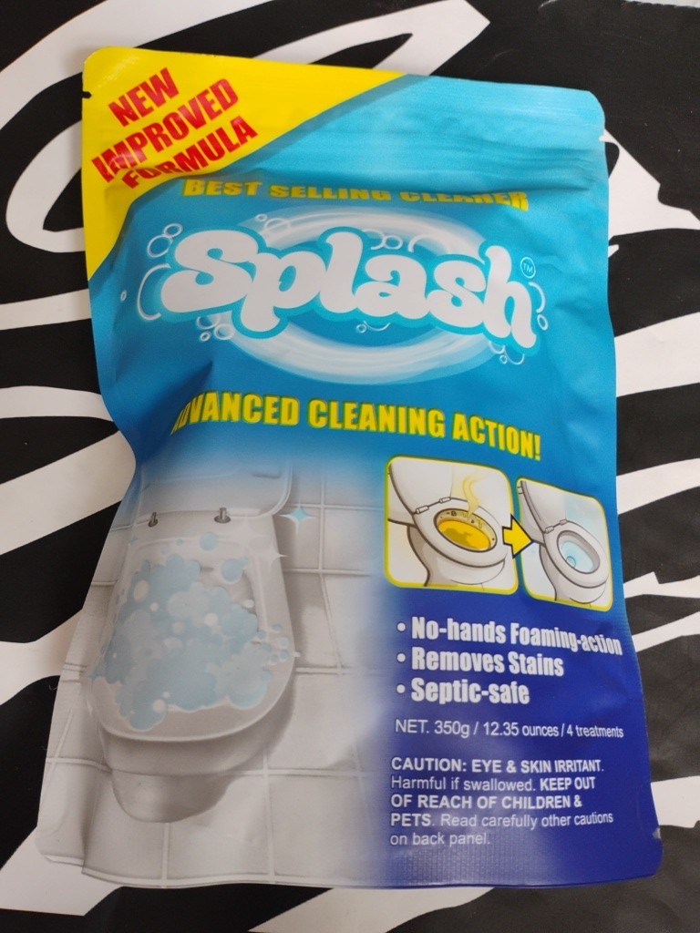 Splash Foaming Advanced Cleaner 350g 12.35oz Toilet Bowl Cleaning Powder 02/2027
