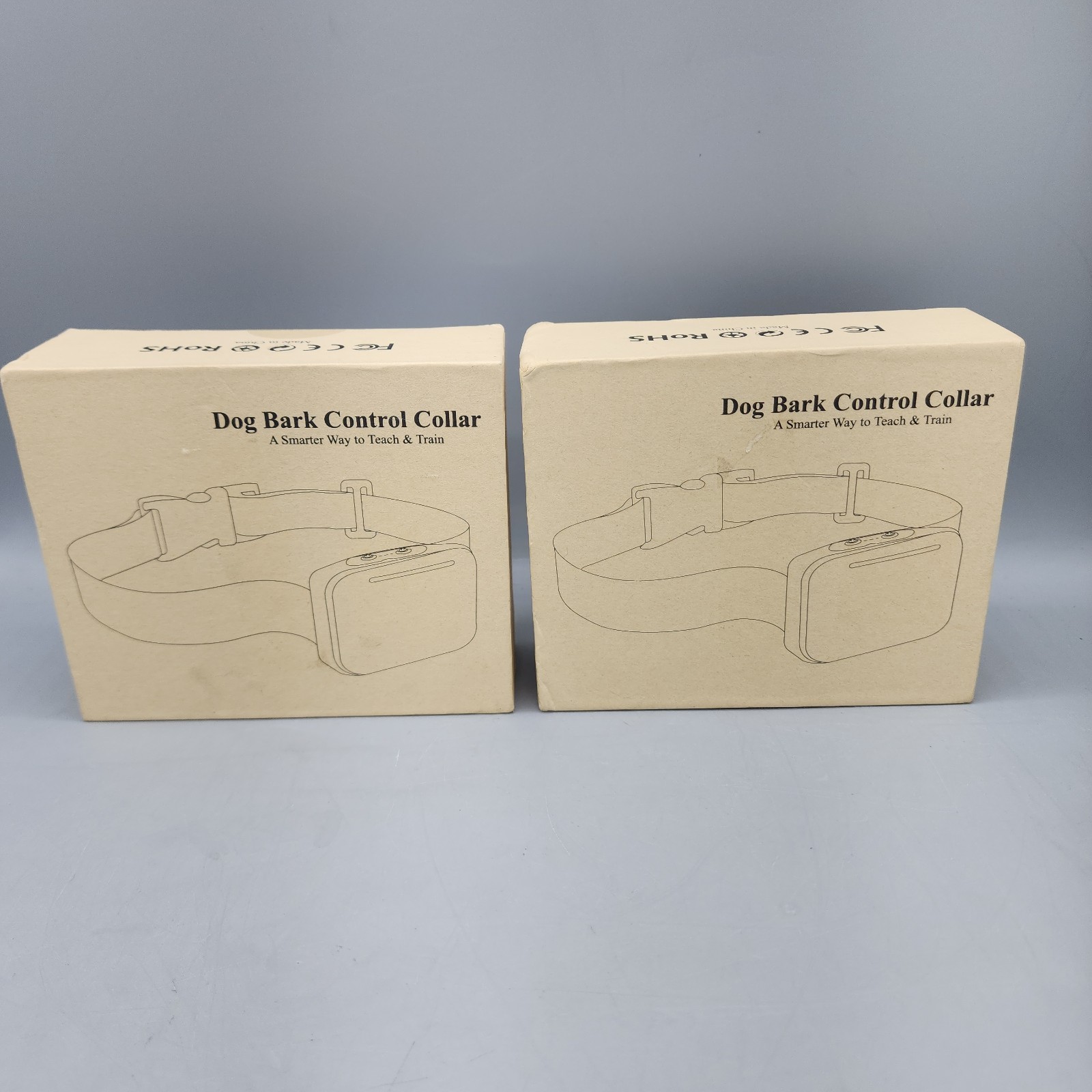 Dog Bark Control Collar AT808 Silver Training Obedience Device Recharges x2 Lot