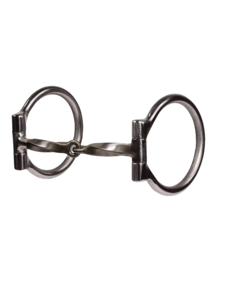 Professionals Choice Bit D-Ring Slow Twist 5 1/4 Mouth Silver EQB-813