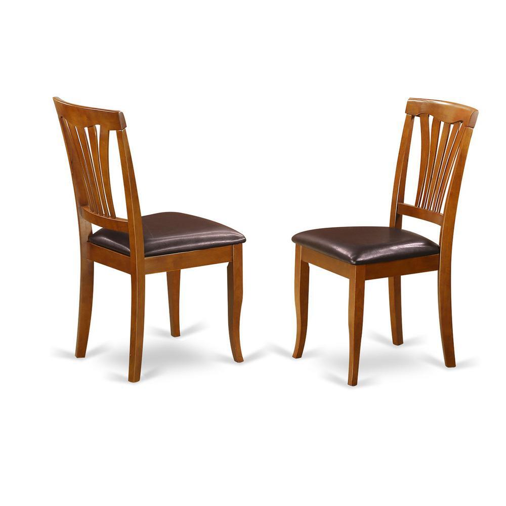3 PC Kitchen Table set-Dining Table and 2 Leather Kitchen Chairs