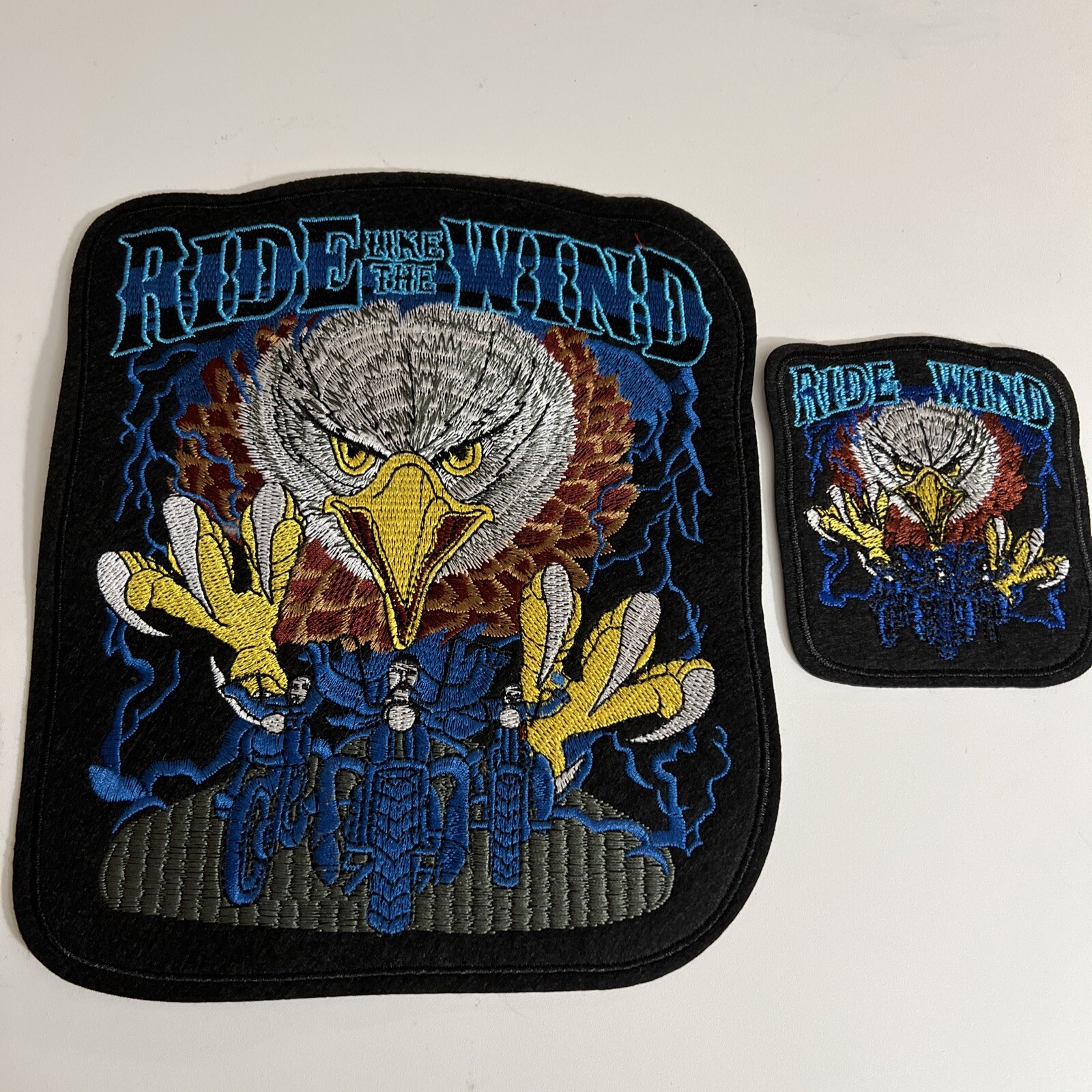 10 inch Ride Like Wind Motorcycle Eagle Patches Jackets Iron on Harley Davidson