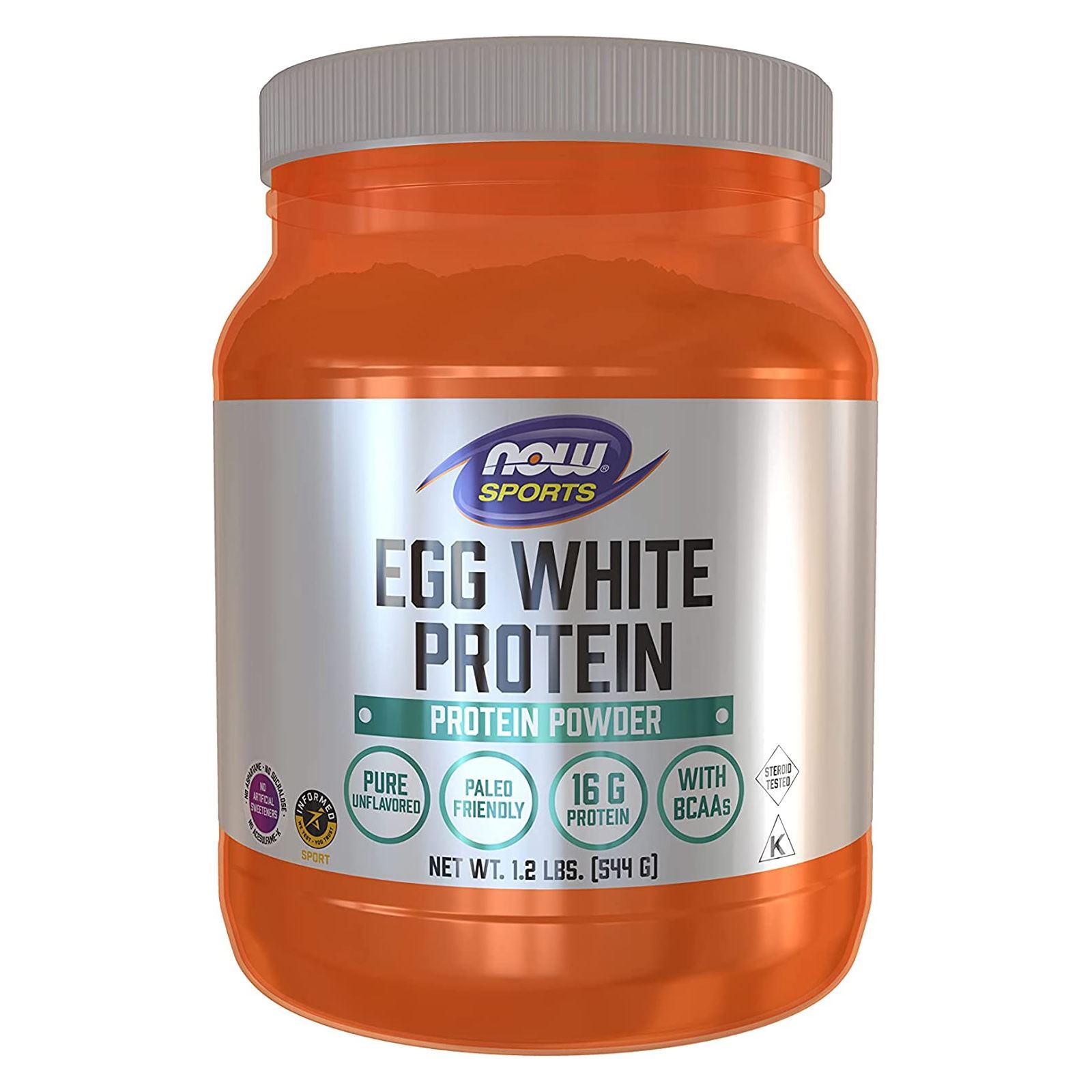 NOW FOODS Egg White Protein Unflavored Powder 1.2 lb.