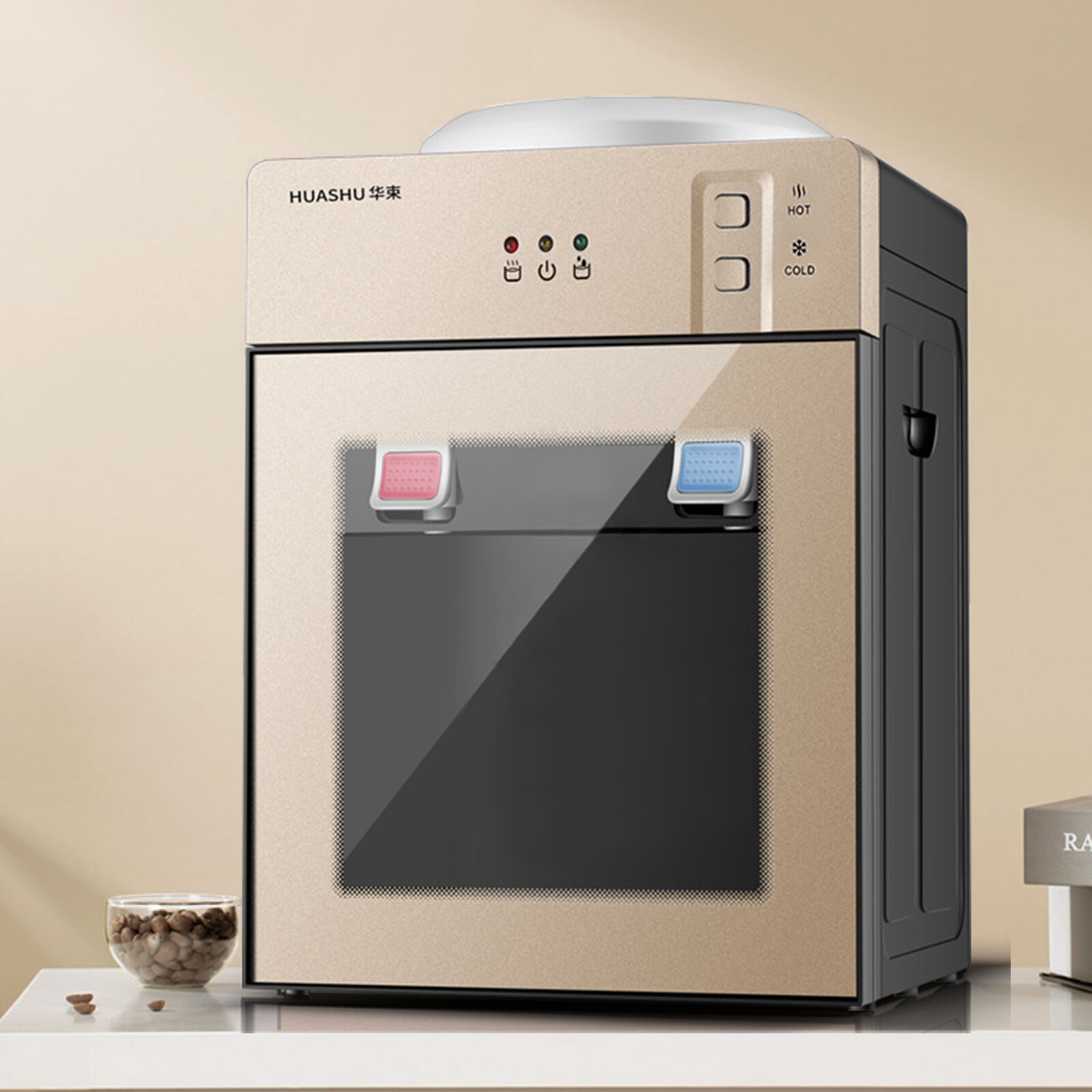 5 Gallon Top Loading Countertop Water Cooler Dispenser Cold Hot Water Dispenser