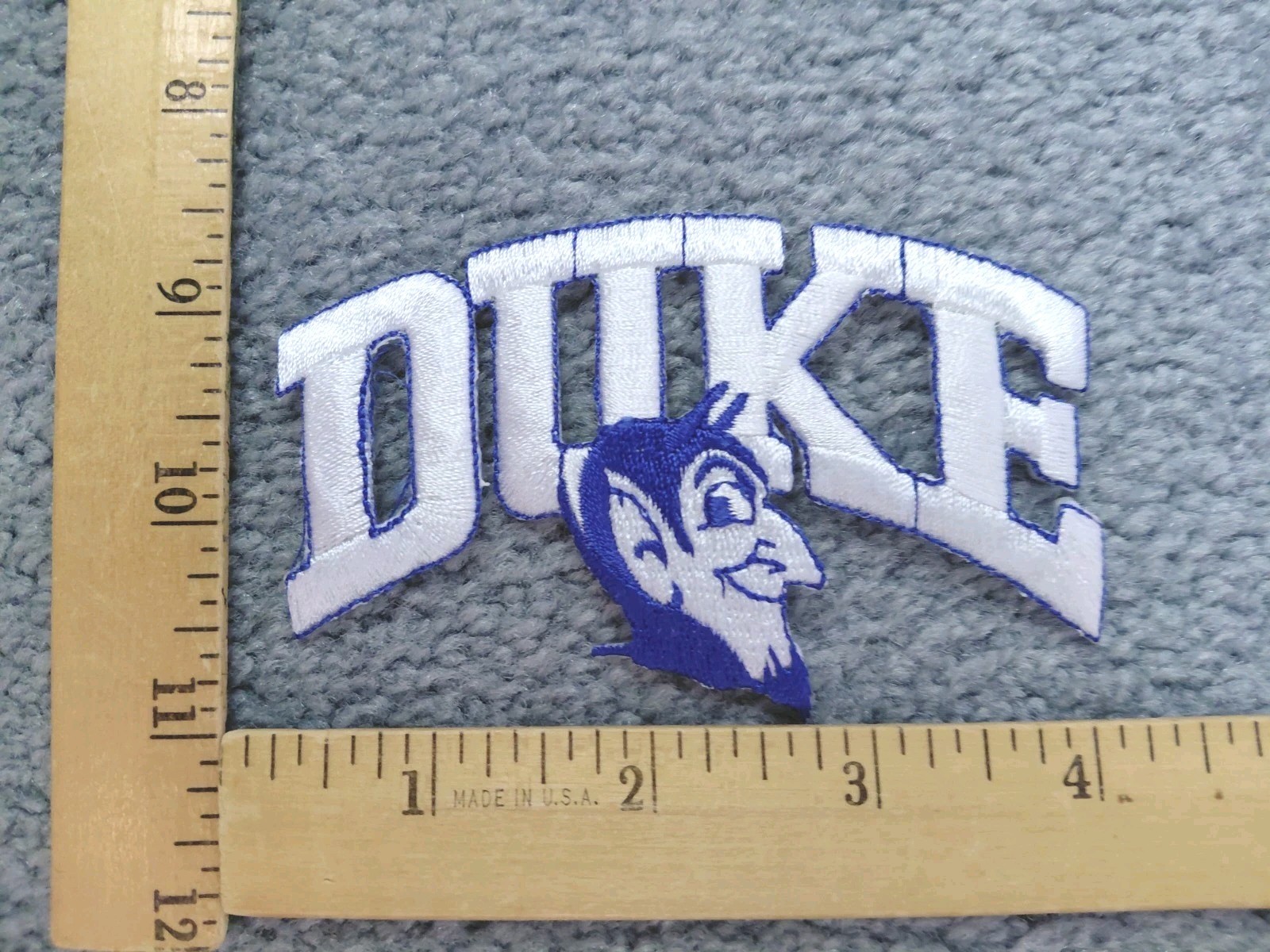 1 RARE DUKE BLUE DEVILS NCAA COLLEGE IRON ON PATCH  free shipping