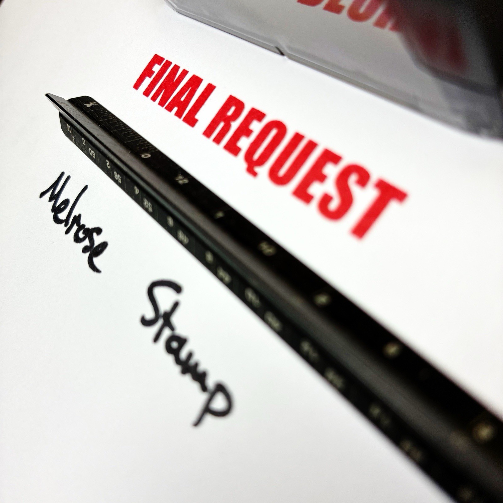 Final Request Rubber Stamp Self Inking Red Ink Ideal 4913