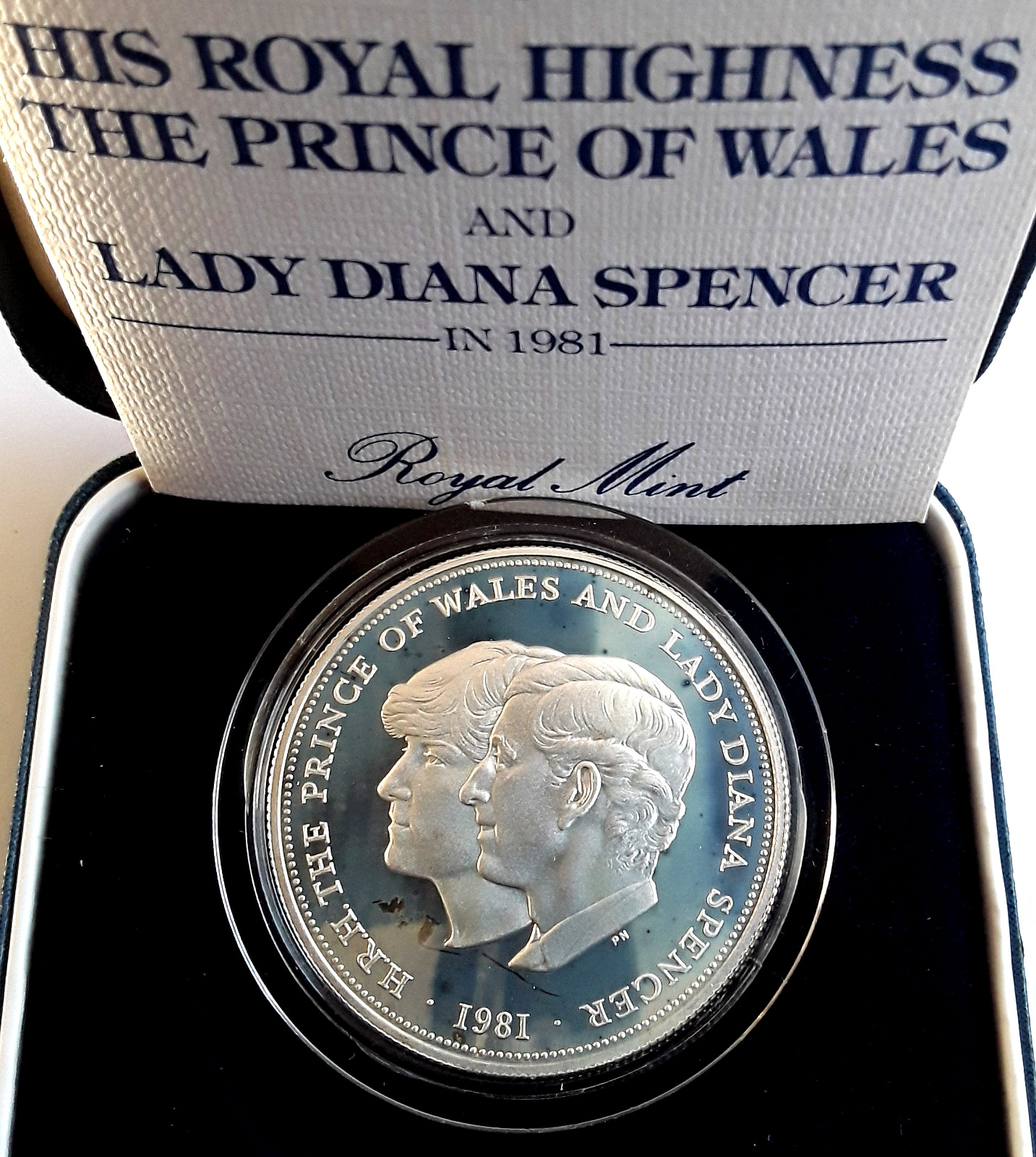 1981 U.K CROWN SILVER PROOF 925 28g CHARLES & DIANA ROYAL WEDDING BOXED & C.O.A.